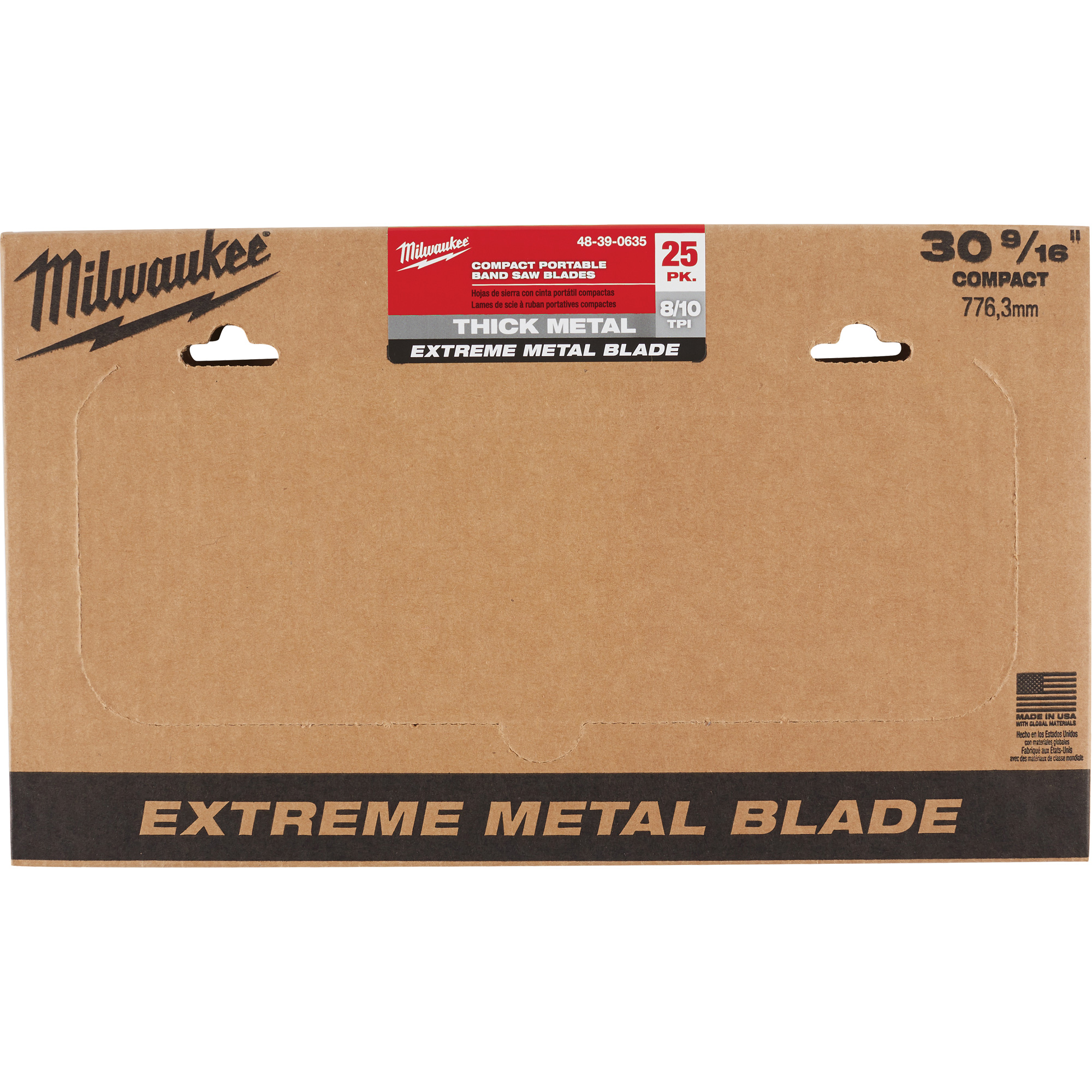 Lames-ruban pour coupes de métaux extrêmes, Acier rapide, 30-9/16" lo x 1/2" la x Épaisseur 0,02", 8/10 dents par pouce