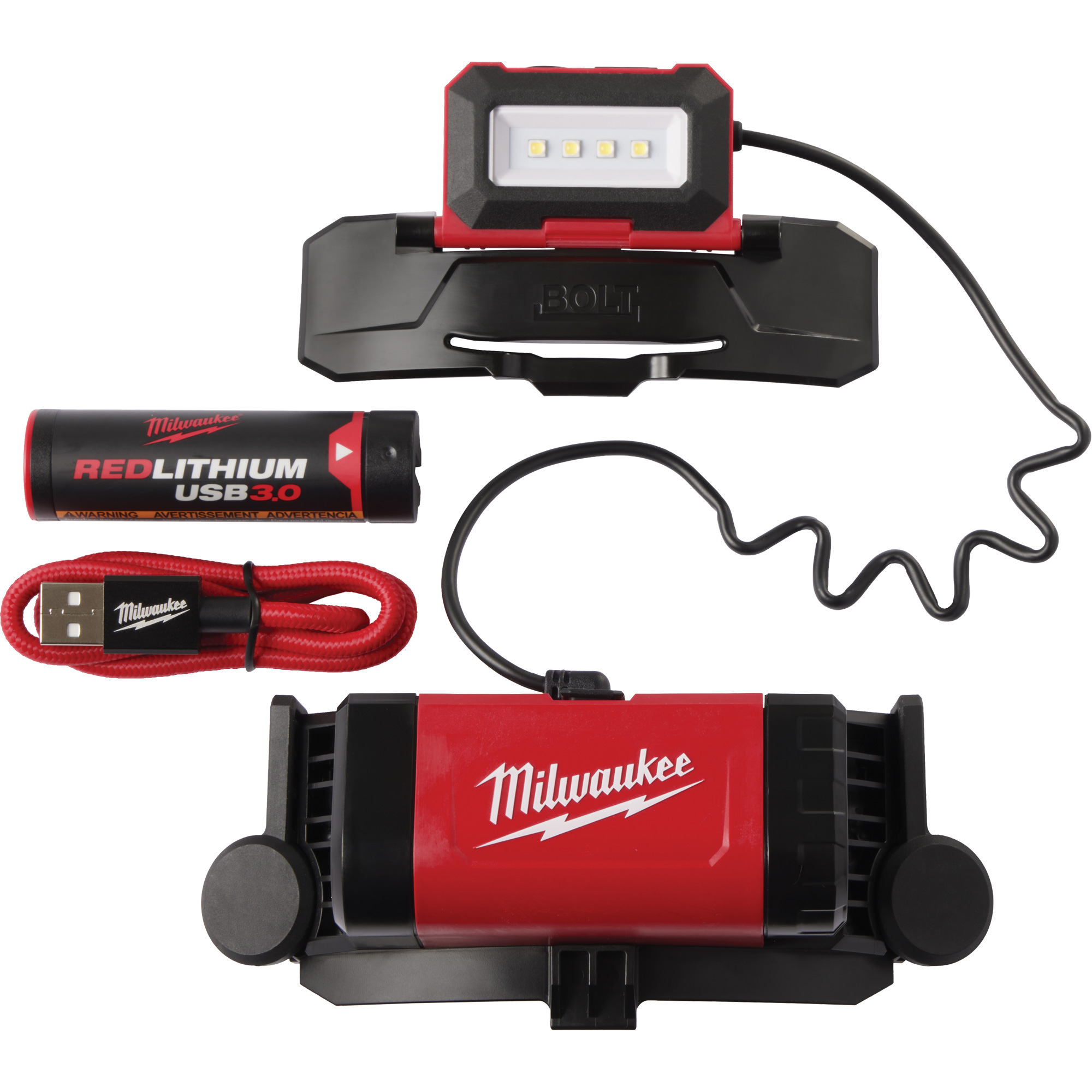 Lampe frontale USB RedlithiumMC BoltMC, DEL, 600 lumens, 4 hres de fonctionnement, piles Rechargeable