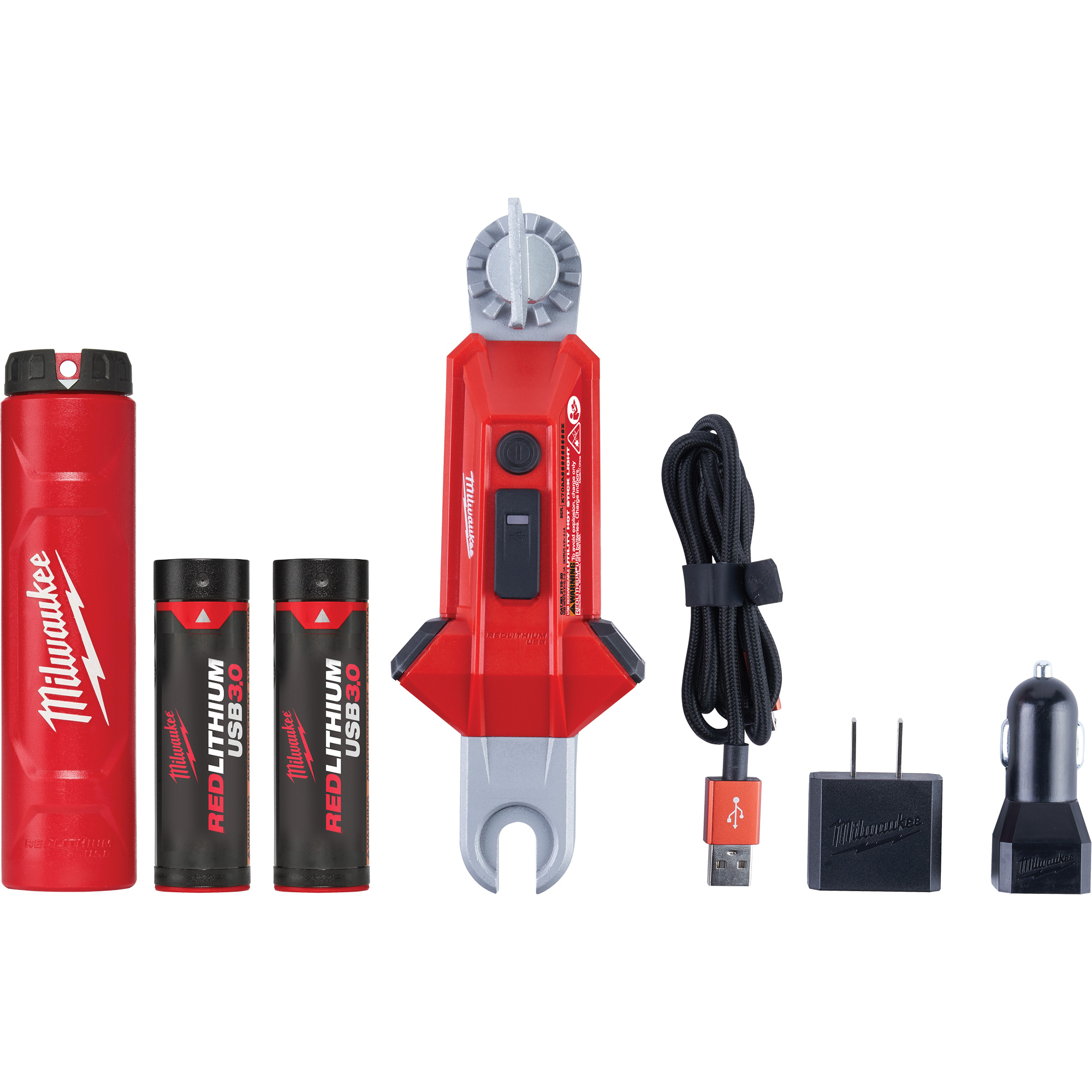 Lampe USB polyvalente REDLITHIUMMC pour perche isolante, DEL, Piles Rechargeable, Aluminium