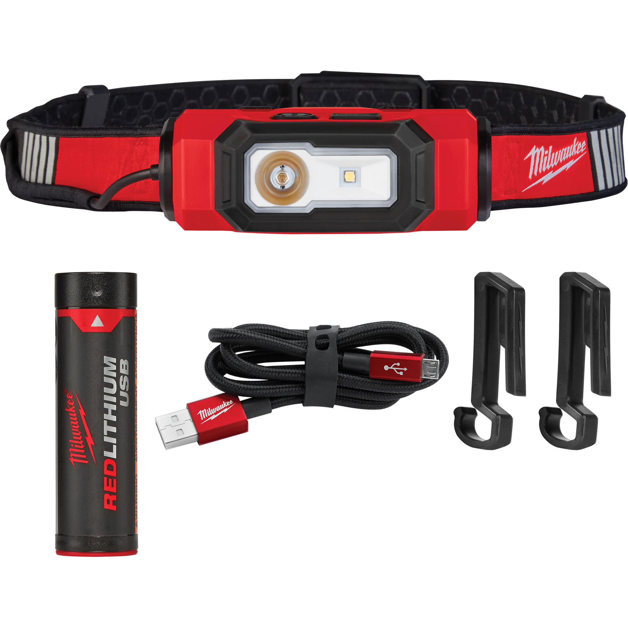Lampe USB pour casque de sécurité BeaconMC, DEL, 600 lumens, 2 hres de fonctionnement, piles Rechargeable
