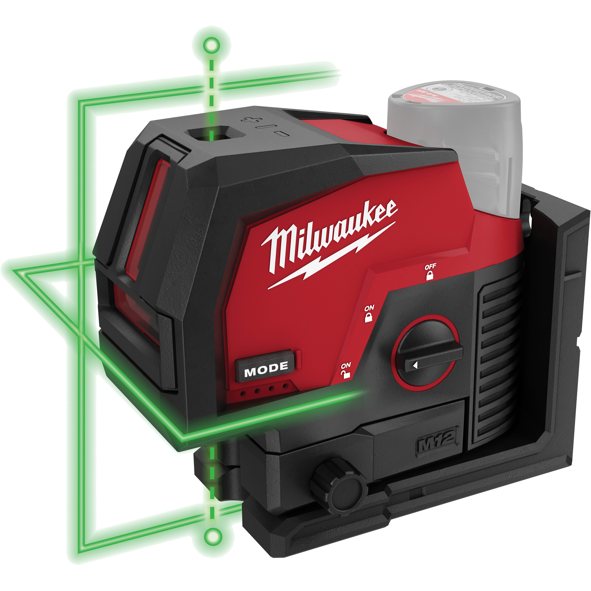 Laser vert à lignes croisées et points d'aplomb M12MC sans fil (outil seulement) – Image 3