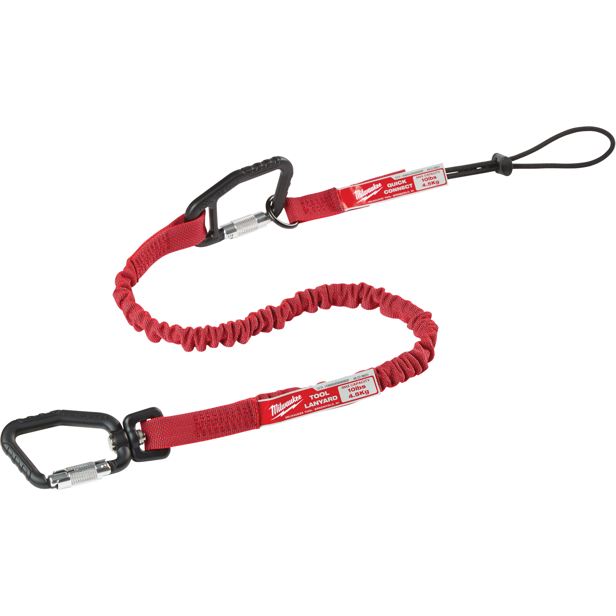 Longe verrouillable pour outils à connexion rapide, Tendeur, Mousqueton/boucle