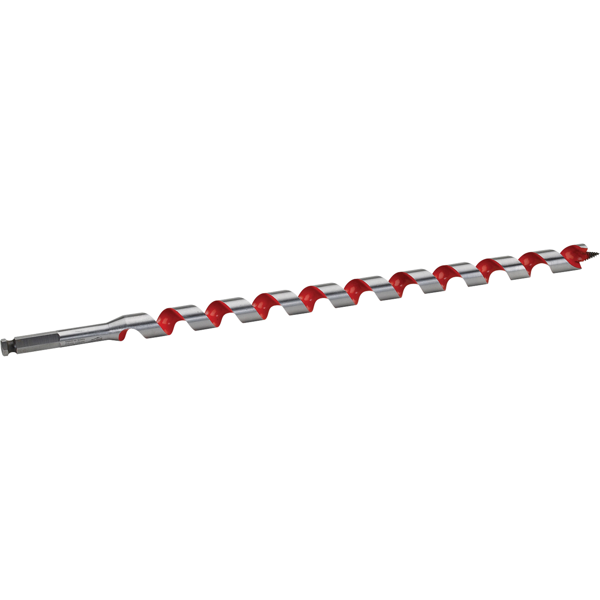 Longue mèche hélicoïdale pour perceuse, Diamètre de 1-1/16", Cannelure 15", Tige 7/16" hexagonal