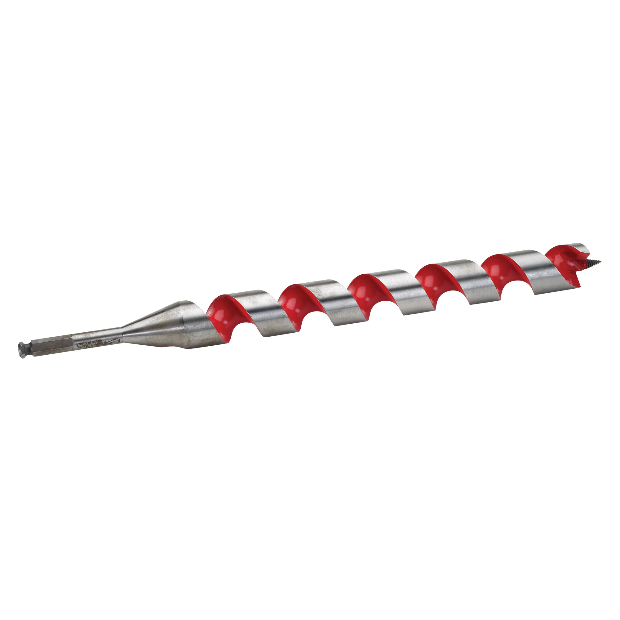 Longue mèche hélicoïdale pour perceuse, Diamètre de 1-1/2", Cannelure 15", Tige 7/16" hexagonal