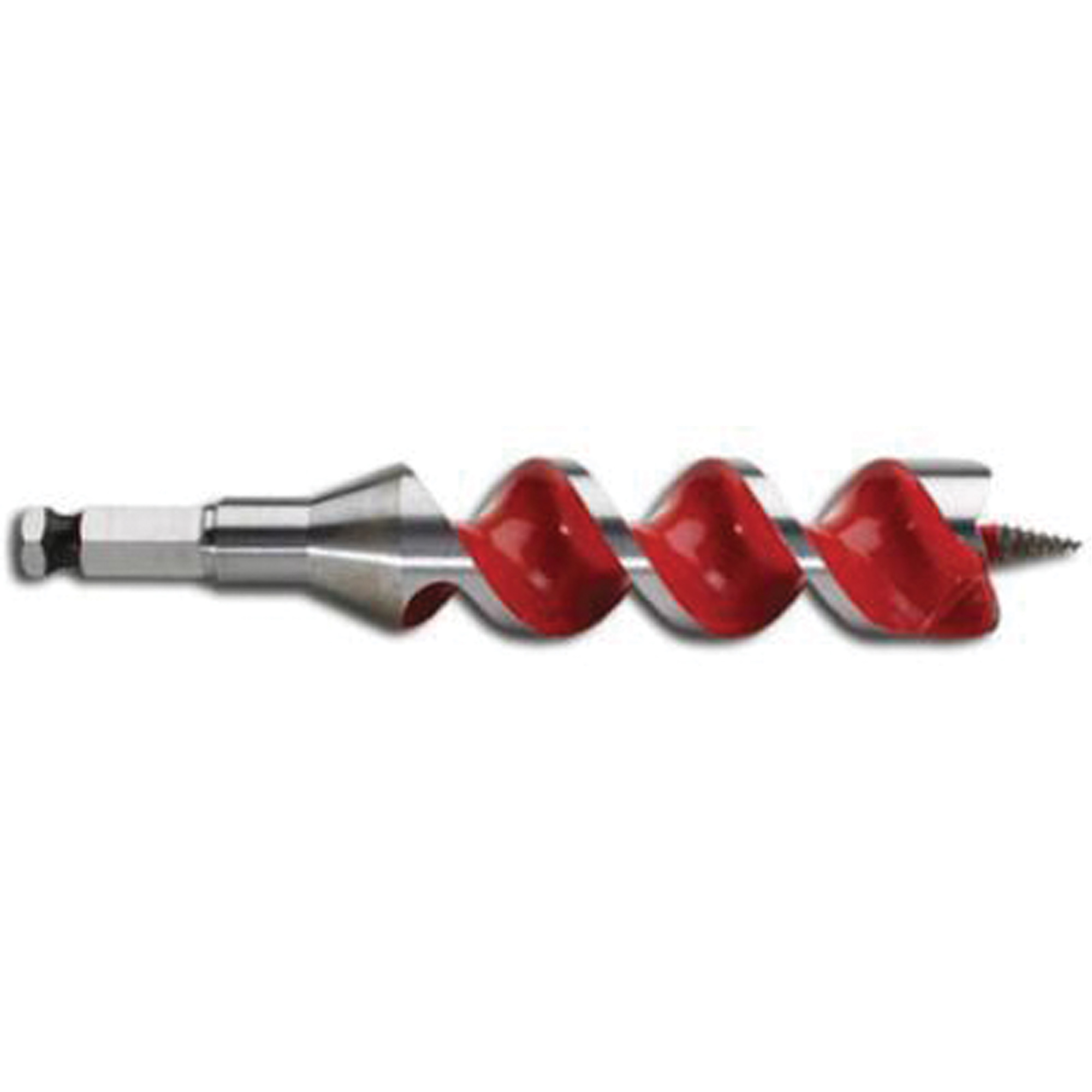 Longue mèche hélicoïdale pour perceuse, Diamètre de 1-1/8", Cannelure 4", Tige 7/16" hexagonal