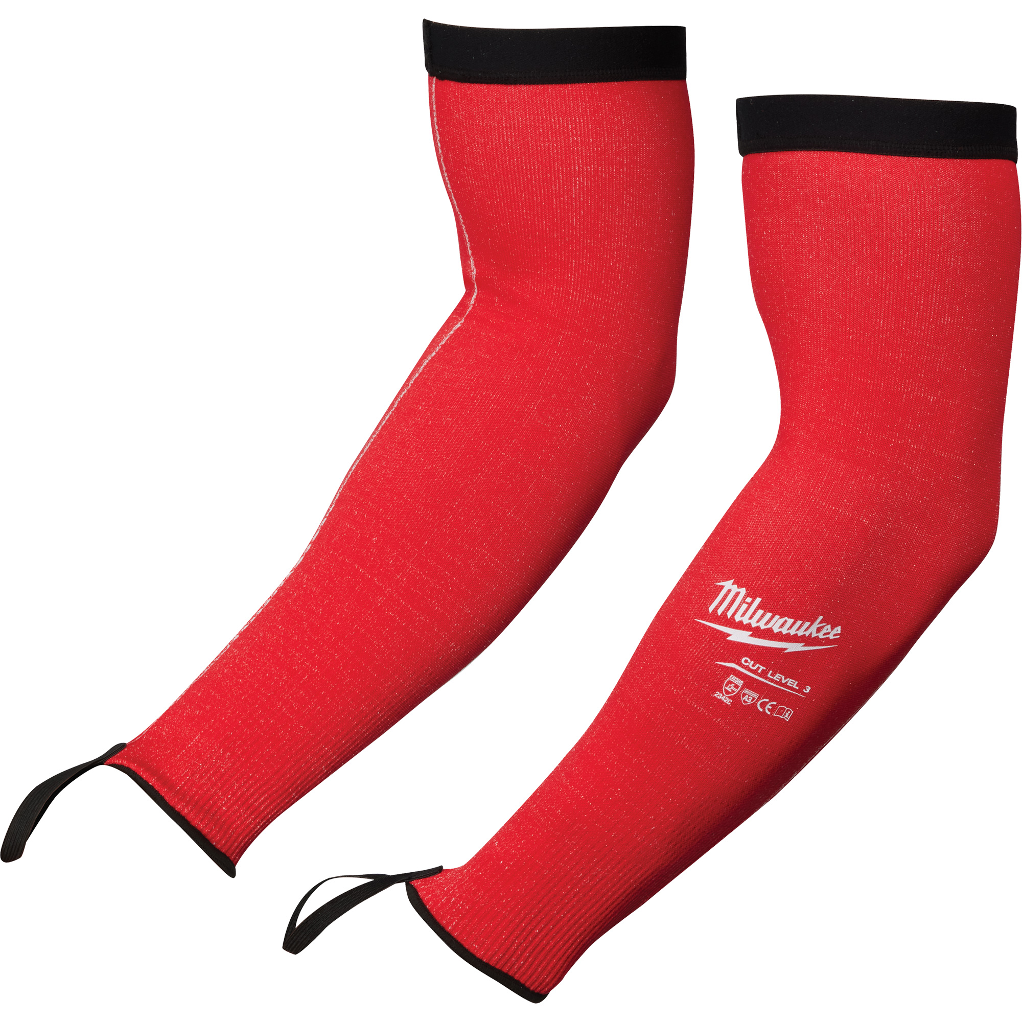 Manches de protection, Polyéthylène, 16", ANSI/ISEA 105 niveau 3/EN 388 niveau 3/EN 388 niveau C, Rouge