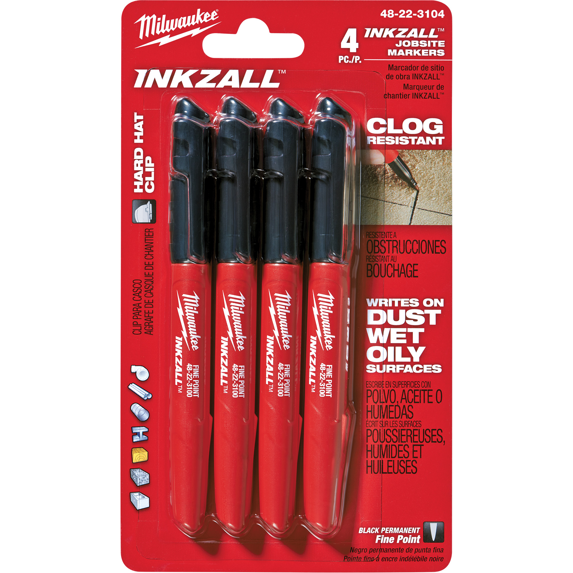 Marqueur InkzallMC, Fin, Noir