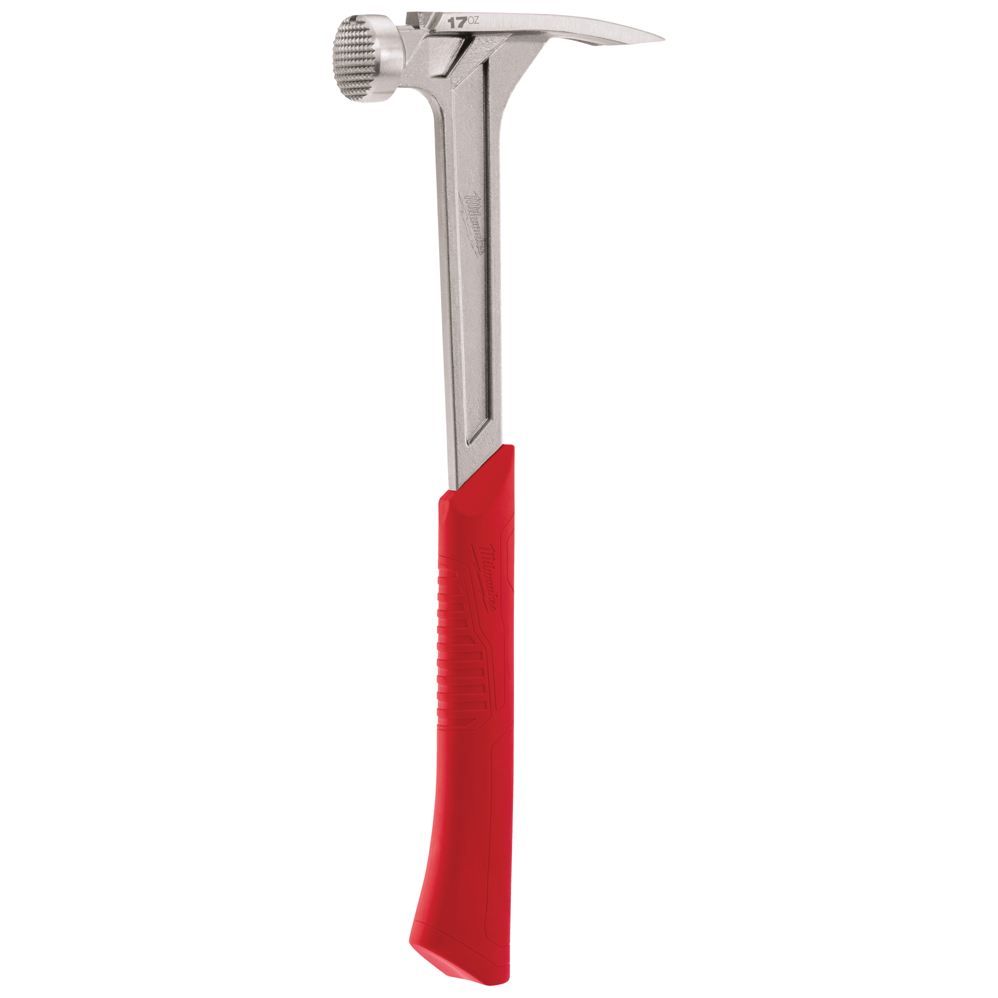 Marteau de charpente à face usinée, 17 oz, Prise en Acier plein, 16-1/8" lo