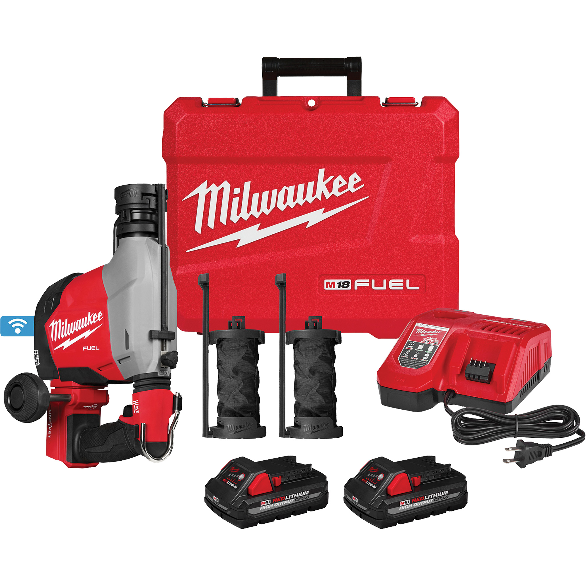 Marteau rotatif à la verticale FUELMC avec extracteur de poussière intégré, 18 V, 5/8", 1310 tr/min