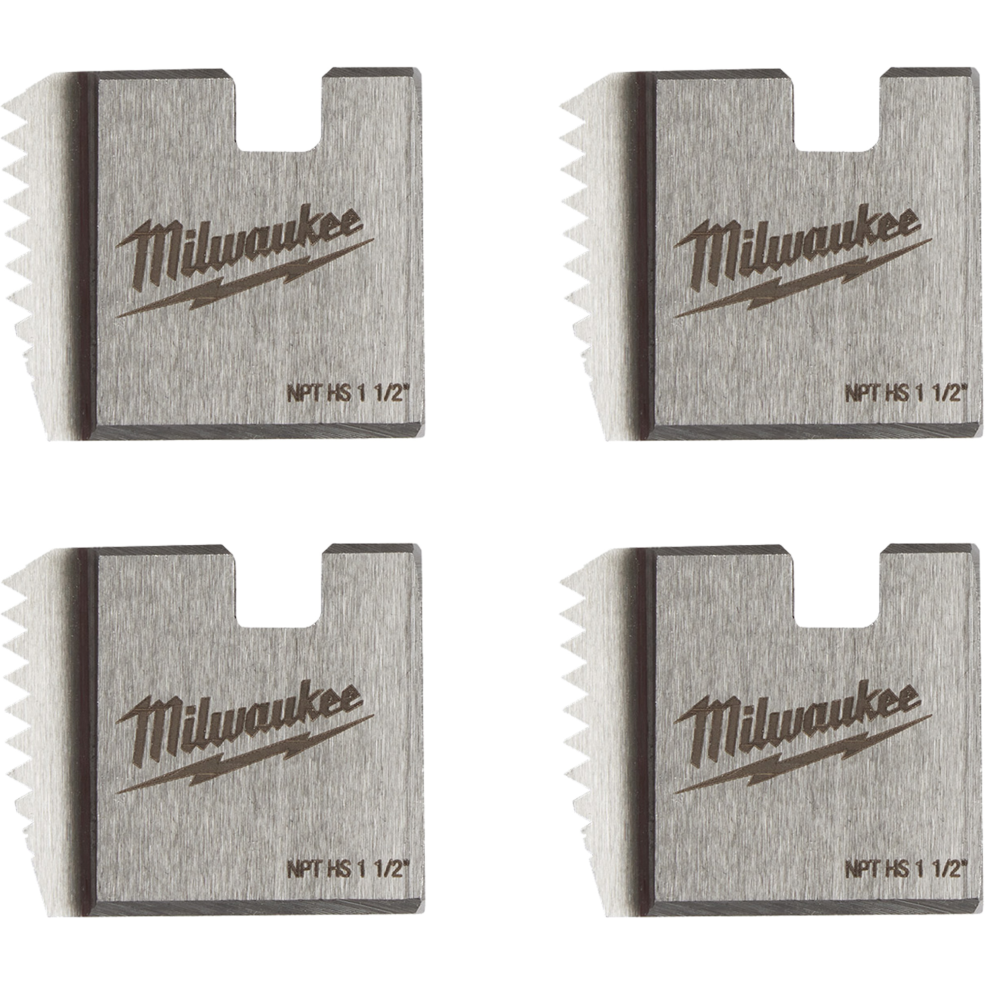 Matrices de tuyauterie portables NPT, Pour tuyau de 1-1/2", Acier rapide
