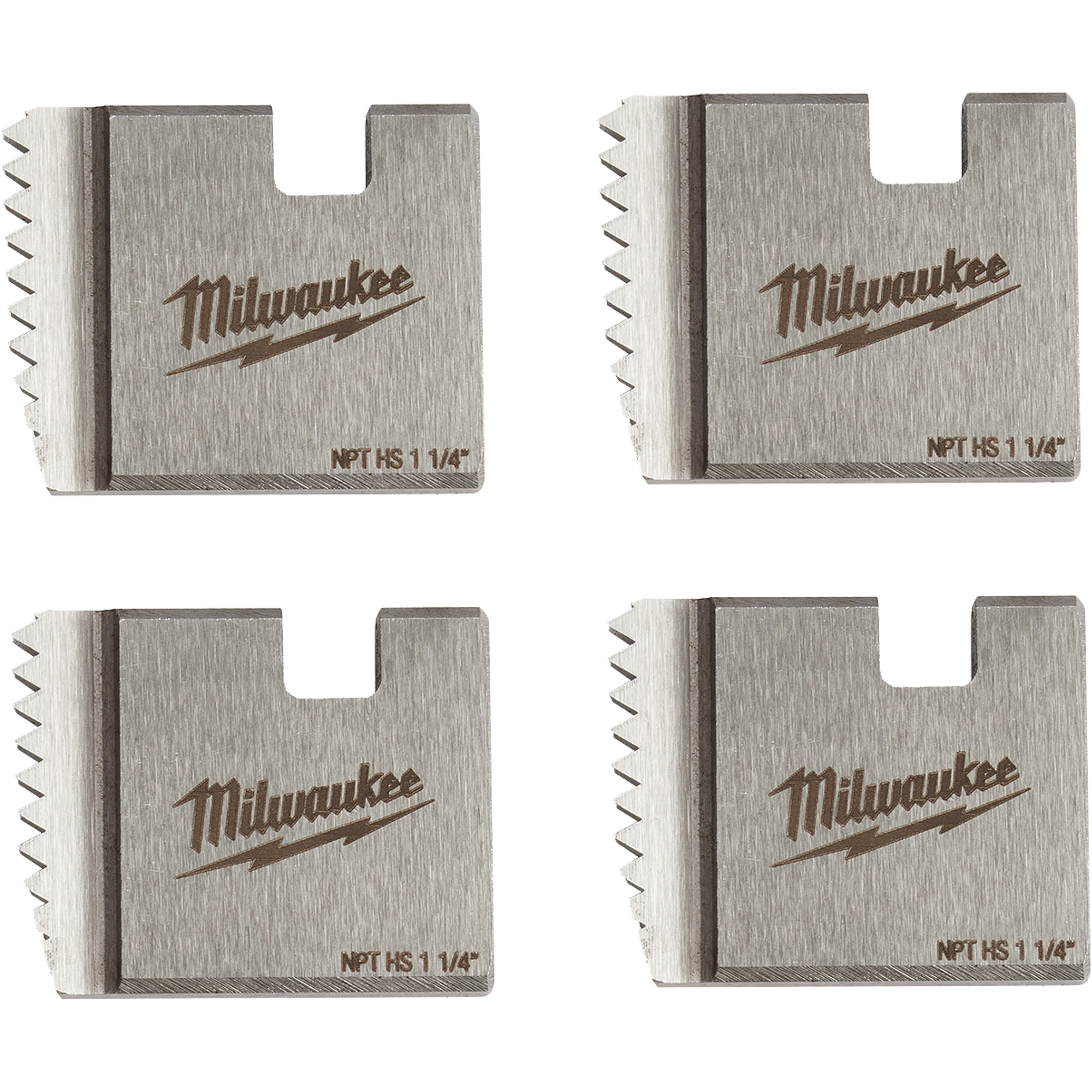 Matrices de tuyauterie portables NPT, Pour tuyau de 1-1/4", Acier rapide