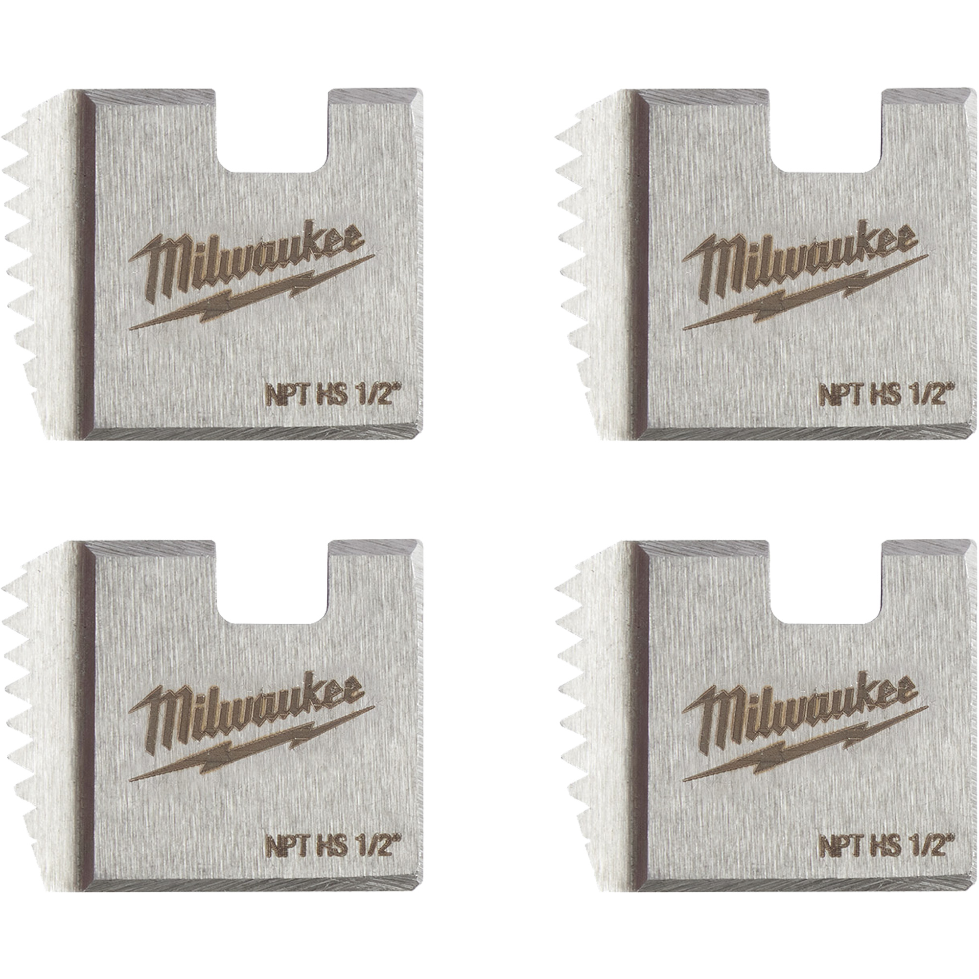 Matrices de tuyauterie portables NPT, Pour tuyau de 1/2", Alliage/Acier rapide