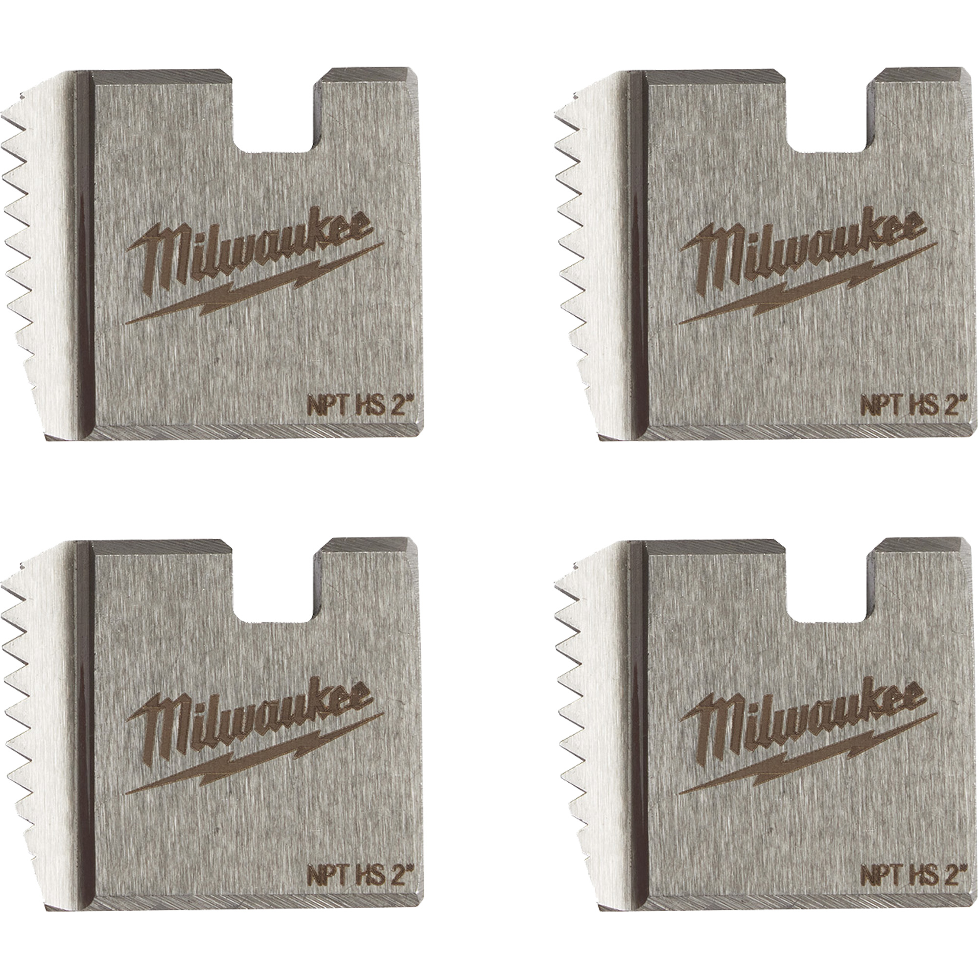 Matrices de tuyauterie portables NPT, Pour tuyau de 2", Acier rapide