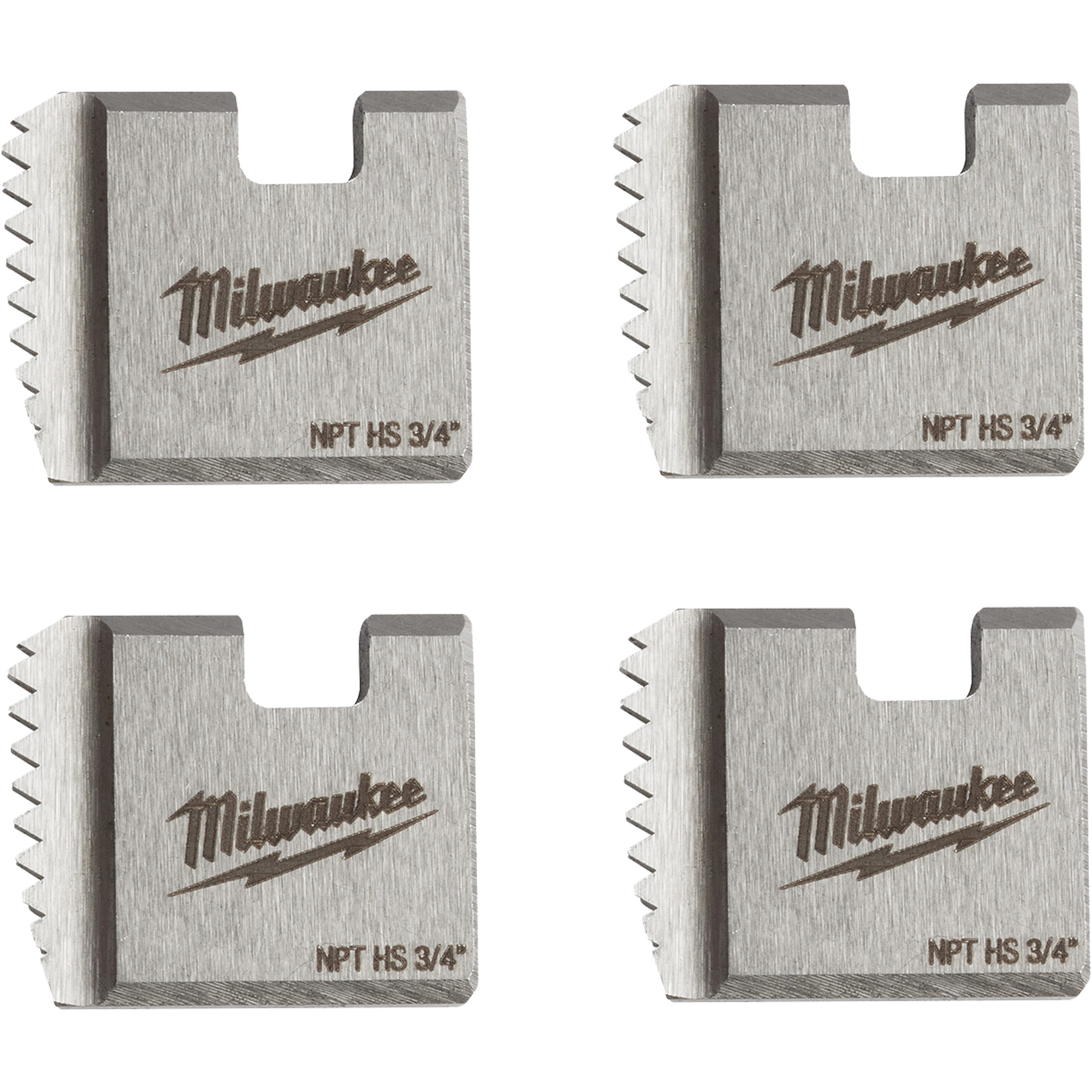 Matrices de tuyauterie portables NPT, Pour tuyau de 3/4", Acier rapide