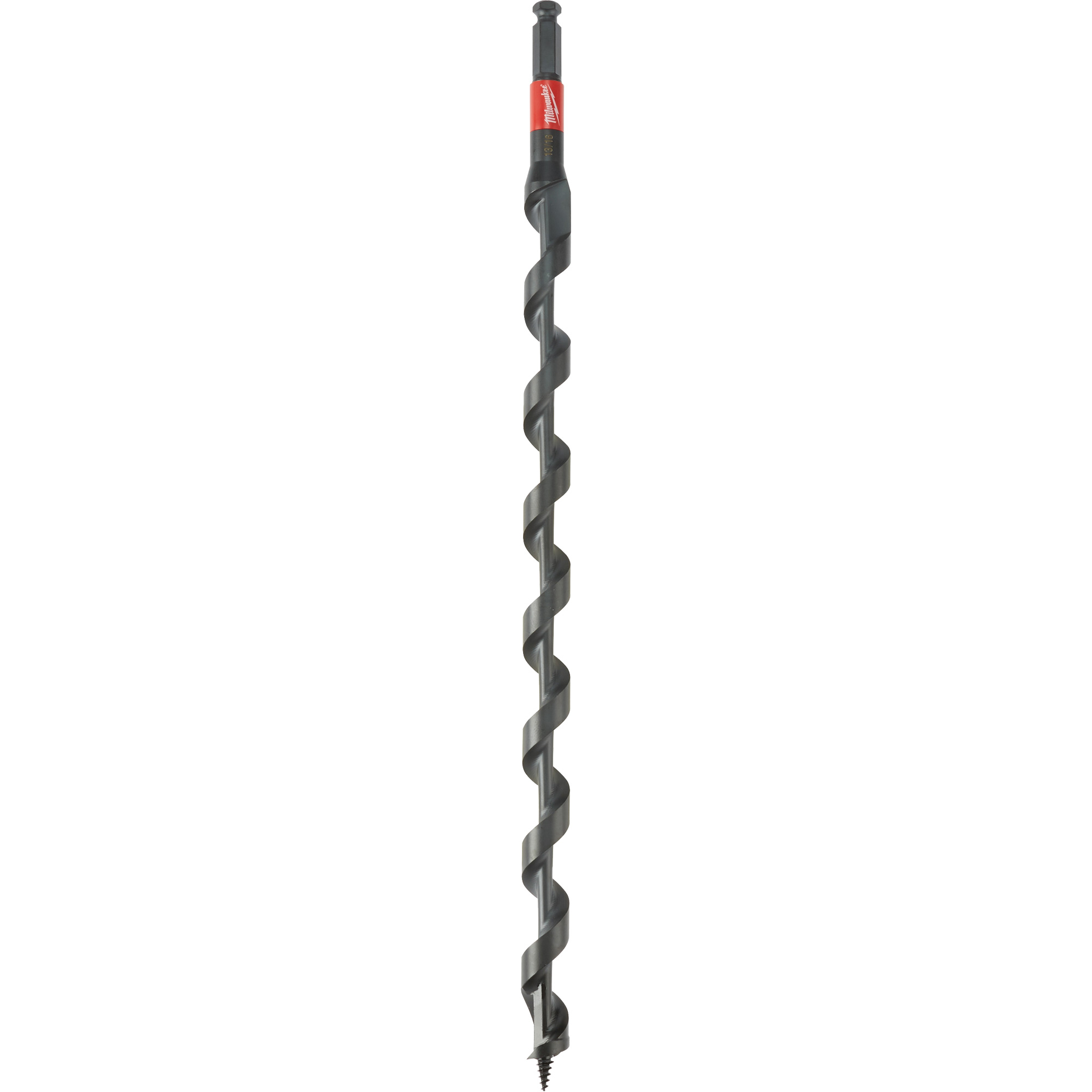 Mèche de tarière à chocs ShockwaveMC pour monteur de ligne, Diamètre de 13/16", Cannelure 15", Tige 7/16" hexagonal