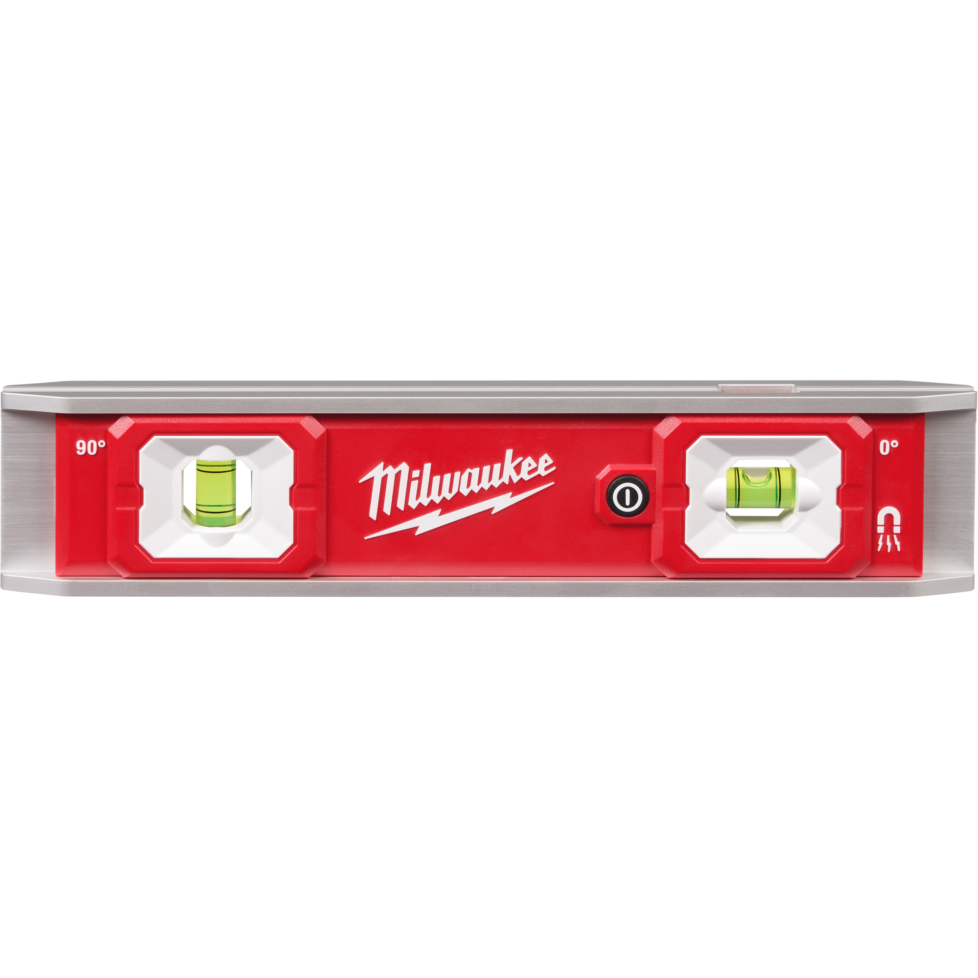 Niveau torpille équipée de fioles lumineuses, 9" lo, Aluminium, 2 fioles, Magnétique