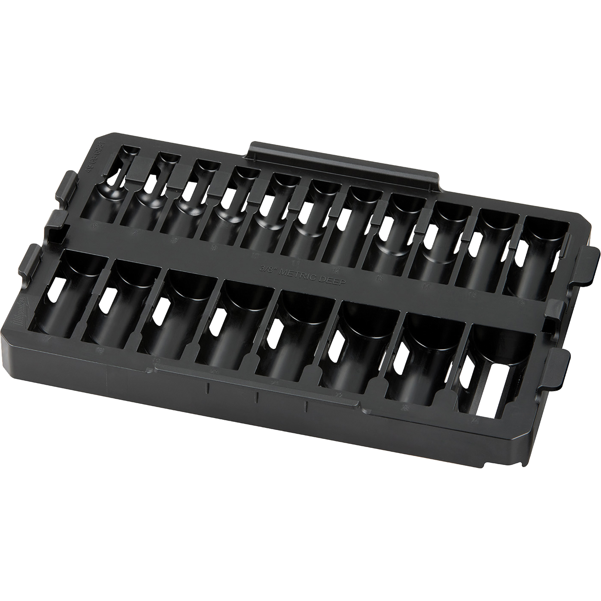 Organisateur amovible de 19 pièces pour les douilles de prise 3/8" ShockwaveMC Impact DutyMC PackoutMC