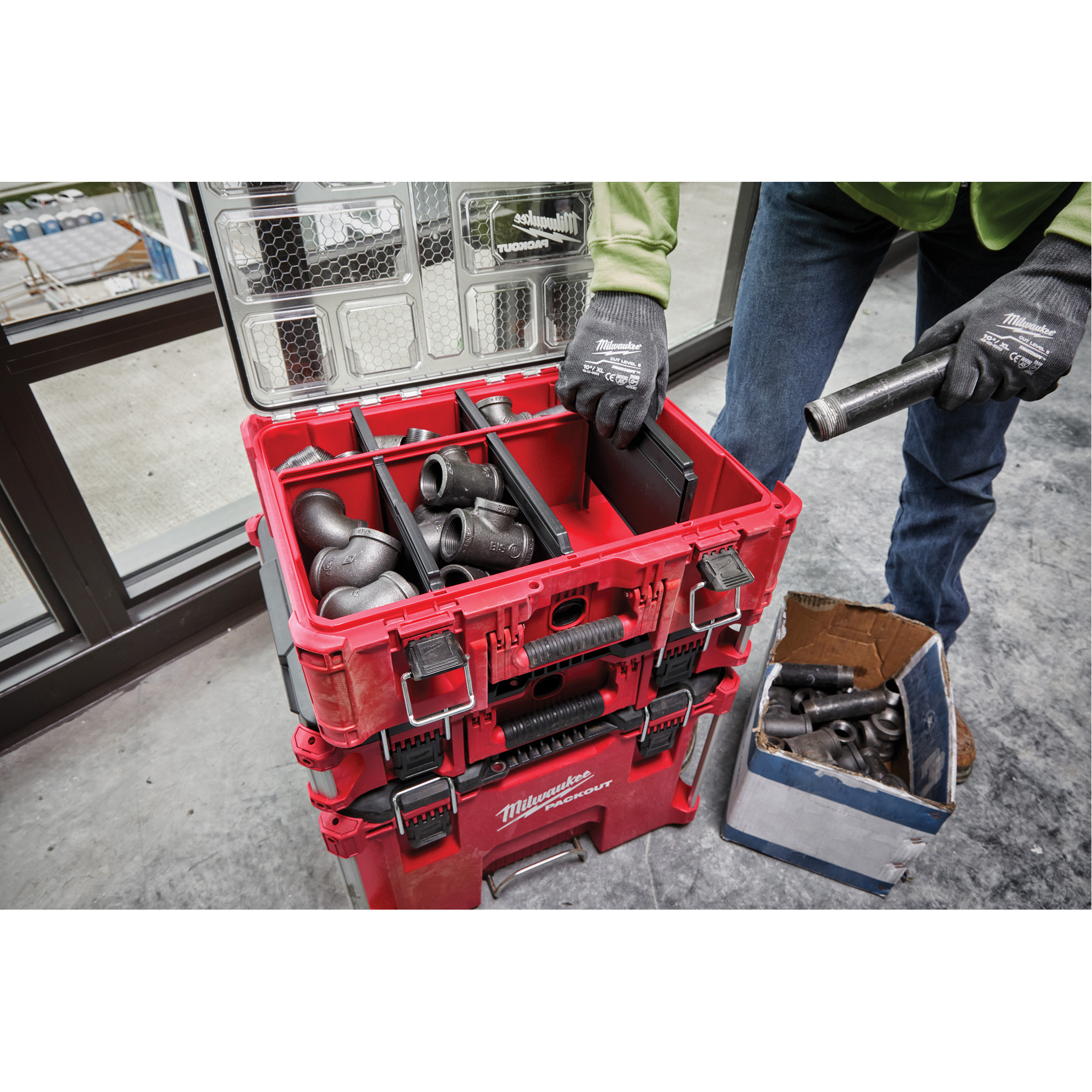 Organisateur grande capacité PackoutMC, 15-1/5" x 19-7/10" x 7", Rouge – Image 5