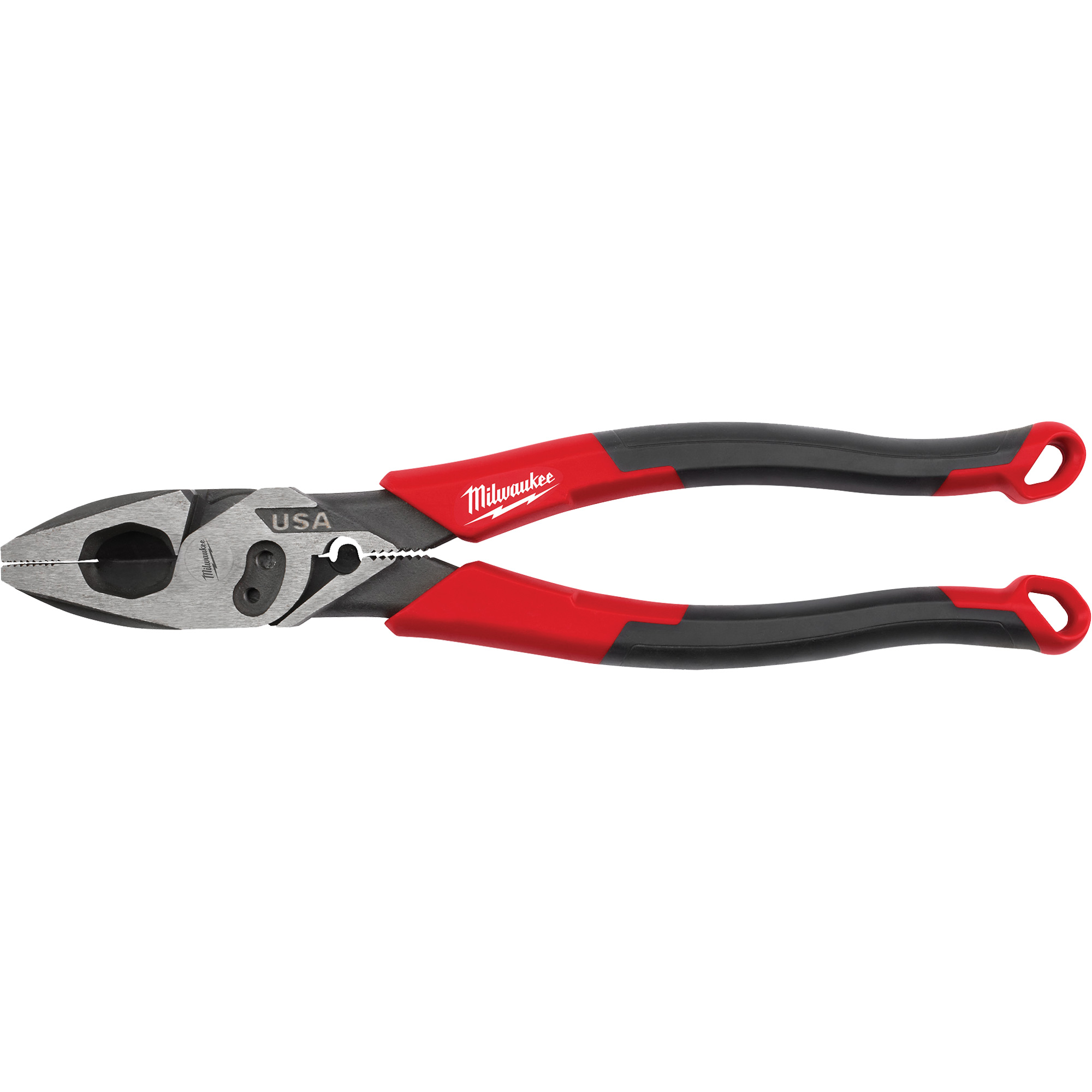 Pince à poignées confort pour monteurs de lignes avec pince à sertir et coupe-boulons