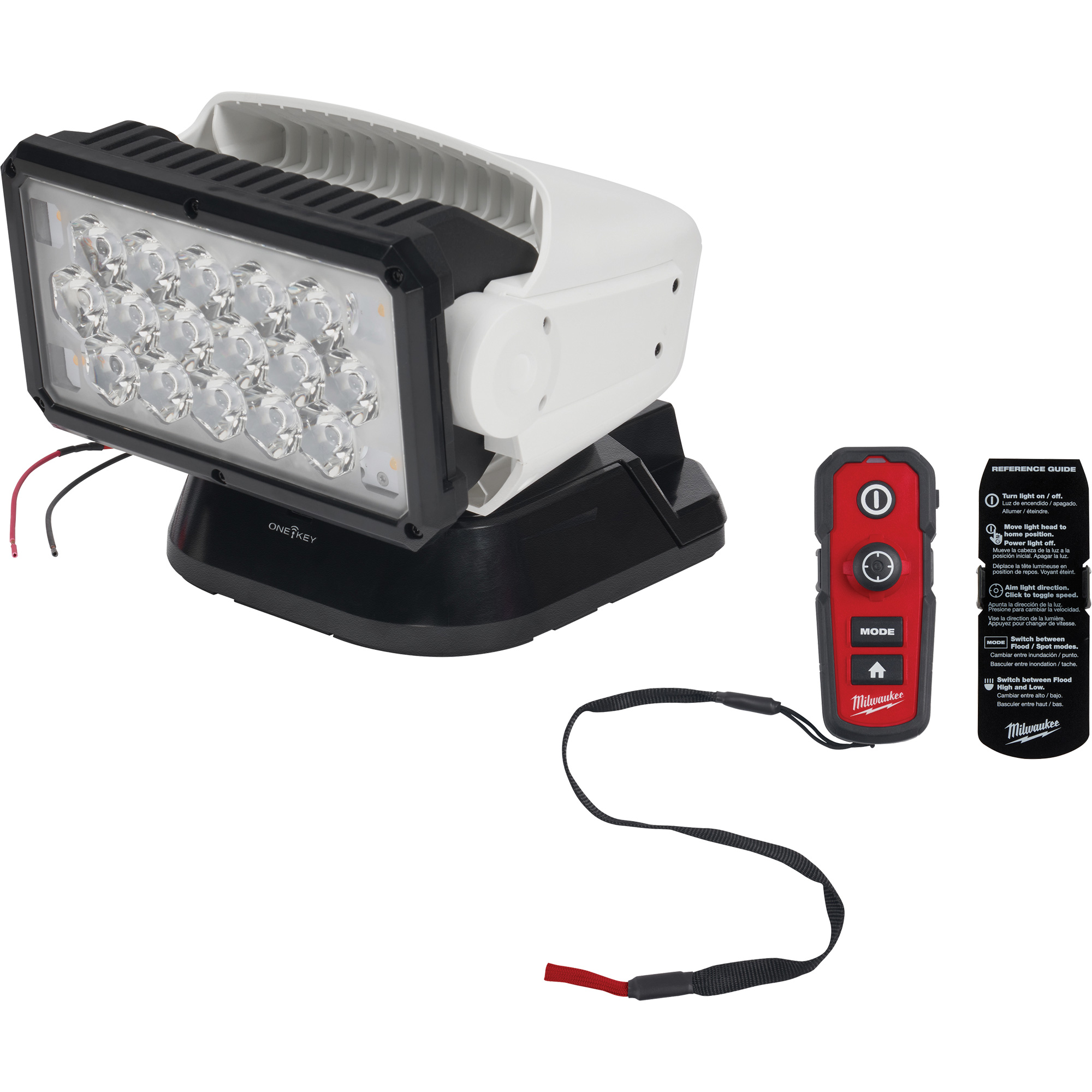 Projecteur orientable polyvalent à télécommande, DEL, 4250 lumens