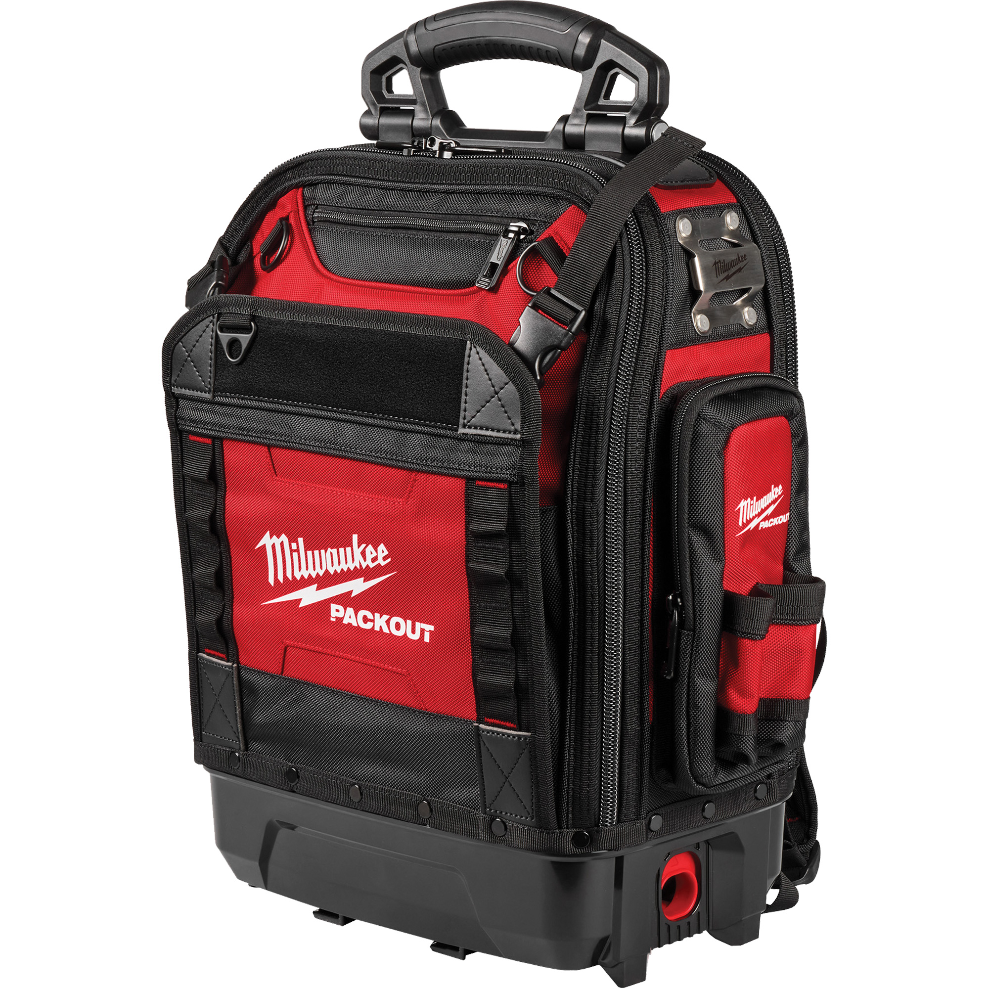 Sac à dos structuré PackOutMC, 9-1/2" lo x 18" la, Noir/Rouge, Polyester