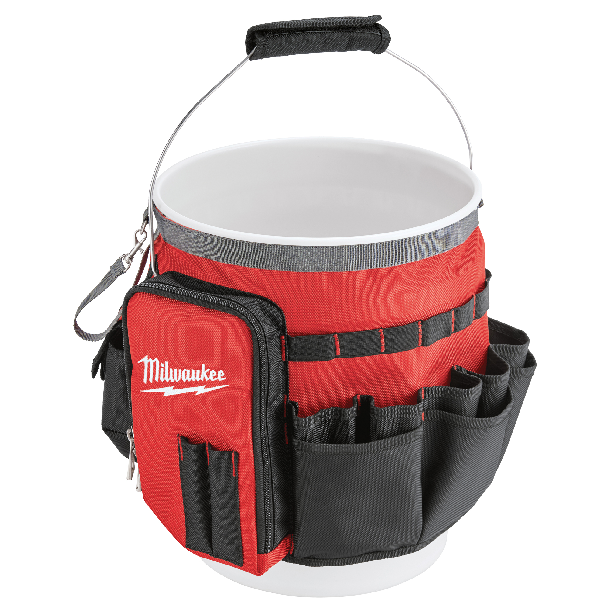 Sac organiseur pour seau, 10" lo x 10" la x 13-1/2" h, Nylon, Rouge