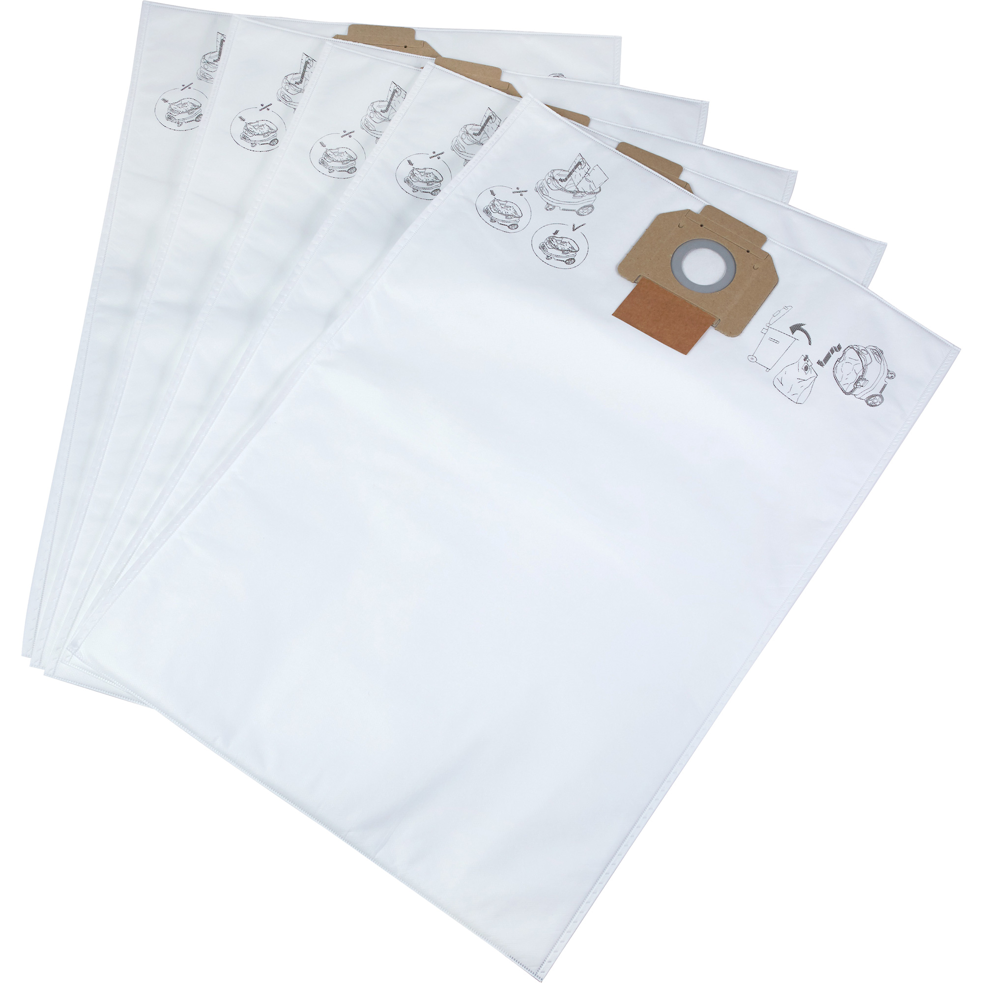 Sacs à poussière molletonnés, 8 gal. US