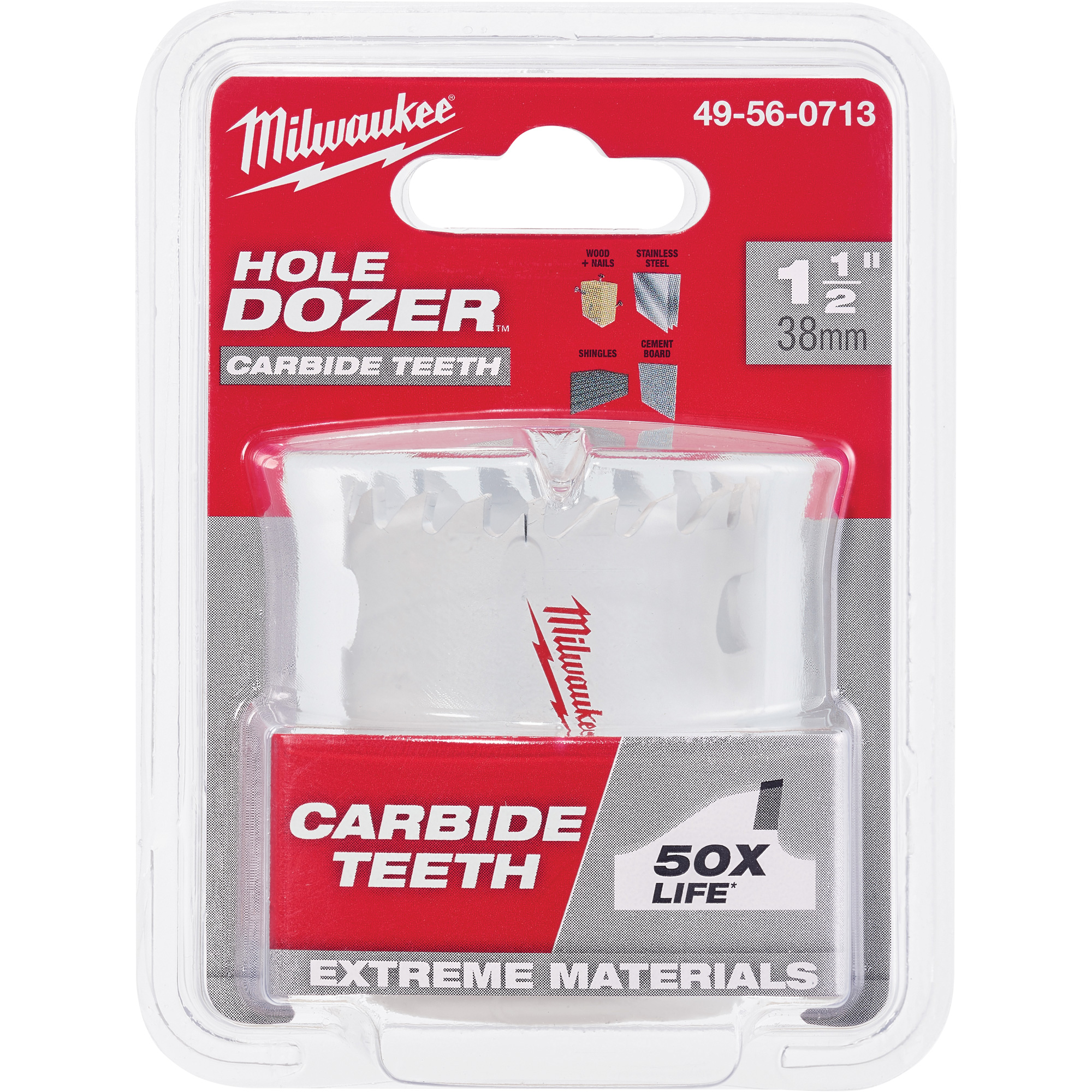 Scie cloche au carbure Hole DozerMC, 1-1/2", Profondeur de la coupe 1-5/8", Carbure