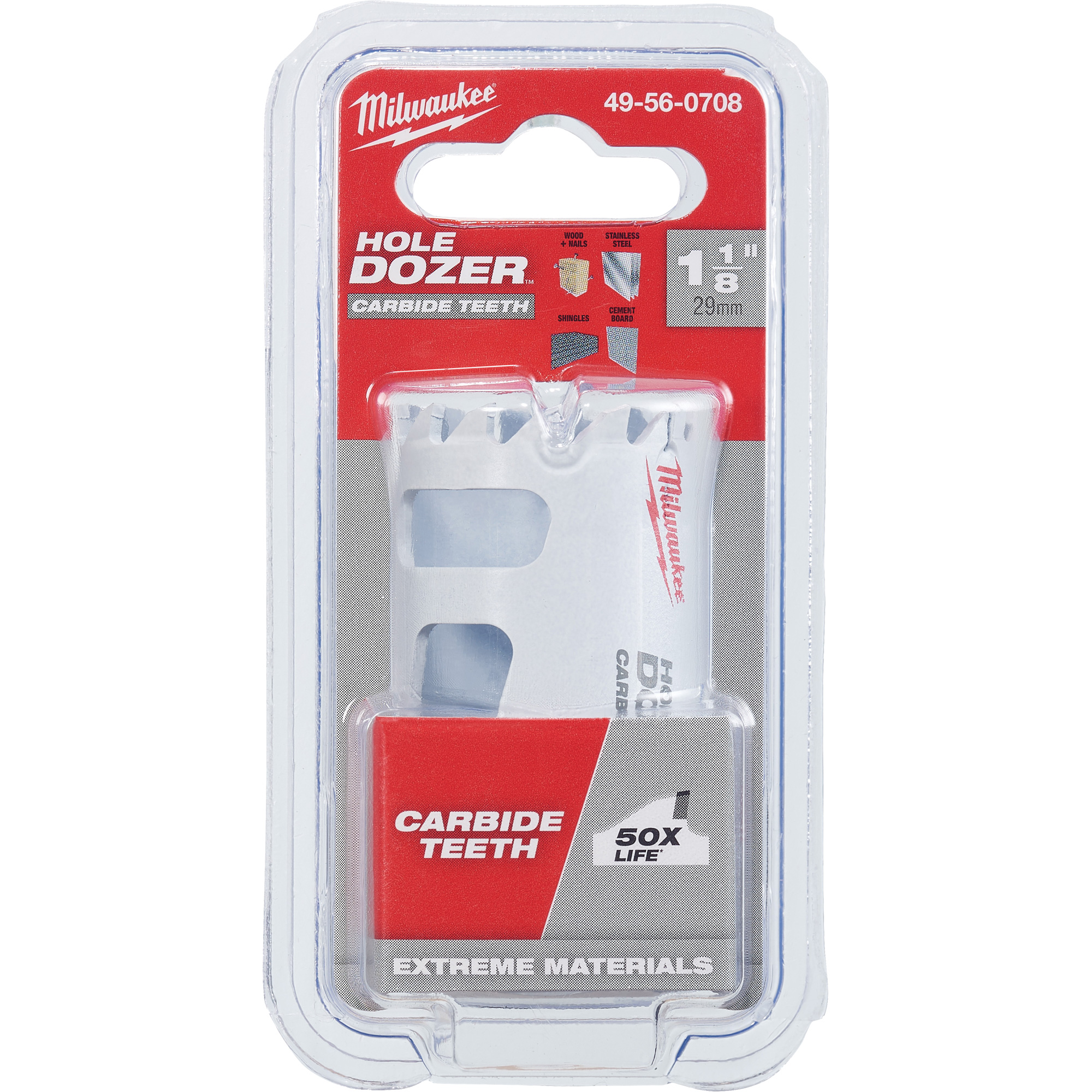 Scie-cloche au carbure Hole DozerMC, 1-1/8", Profondeur de la coupe 1-5/8", Carbure