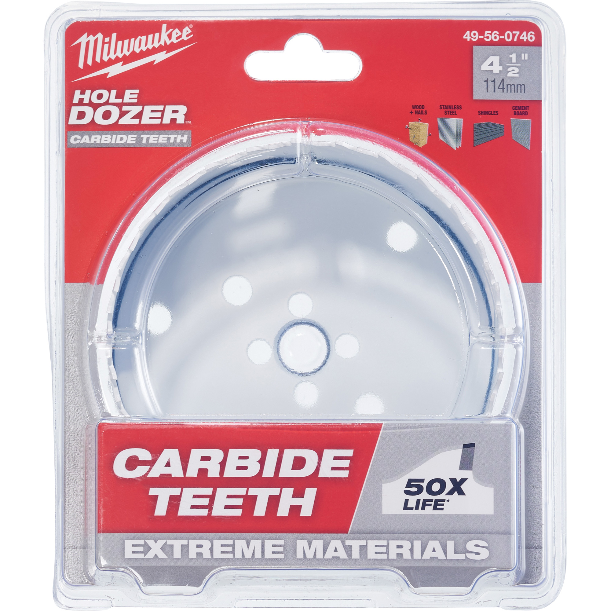 Scie-cloche au carbure Hole DozerMC, 4-1/2", Profondeur de la coupe 1-5/8", Carbure