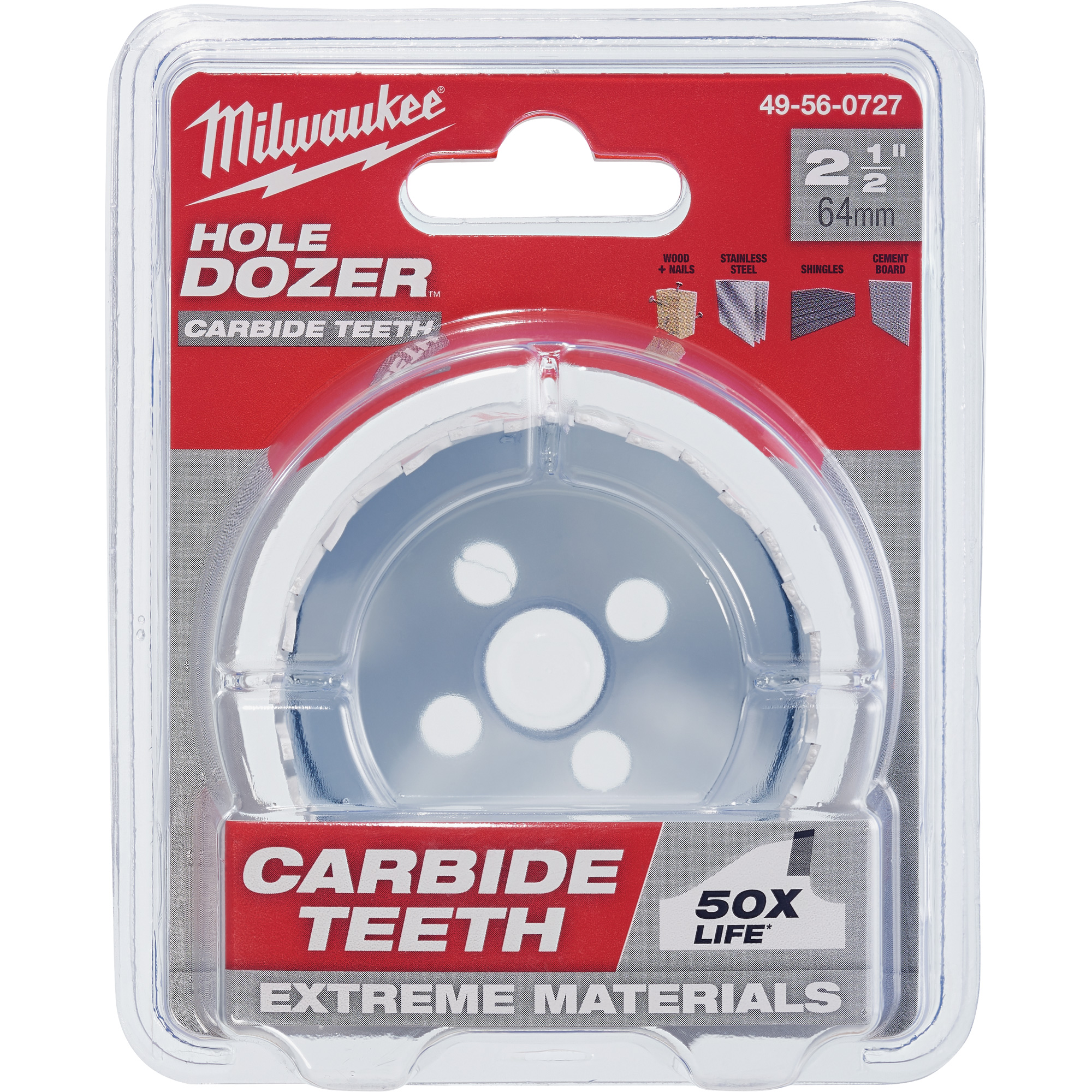 Scie cloche Hole DozerMC, 2-1/2", Profondeur de la coupe 1-5/8", Carbure