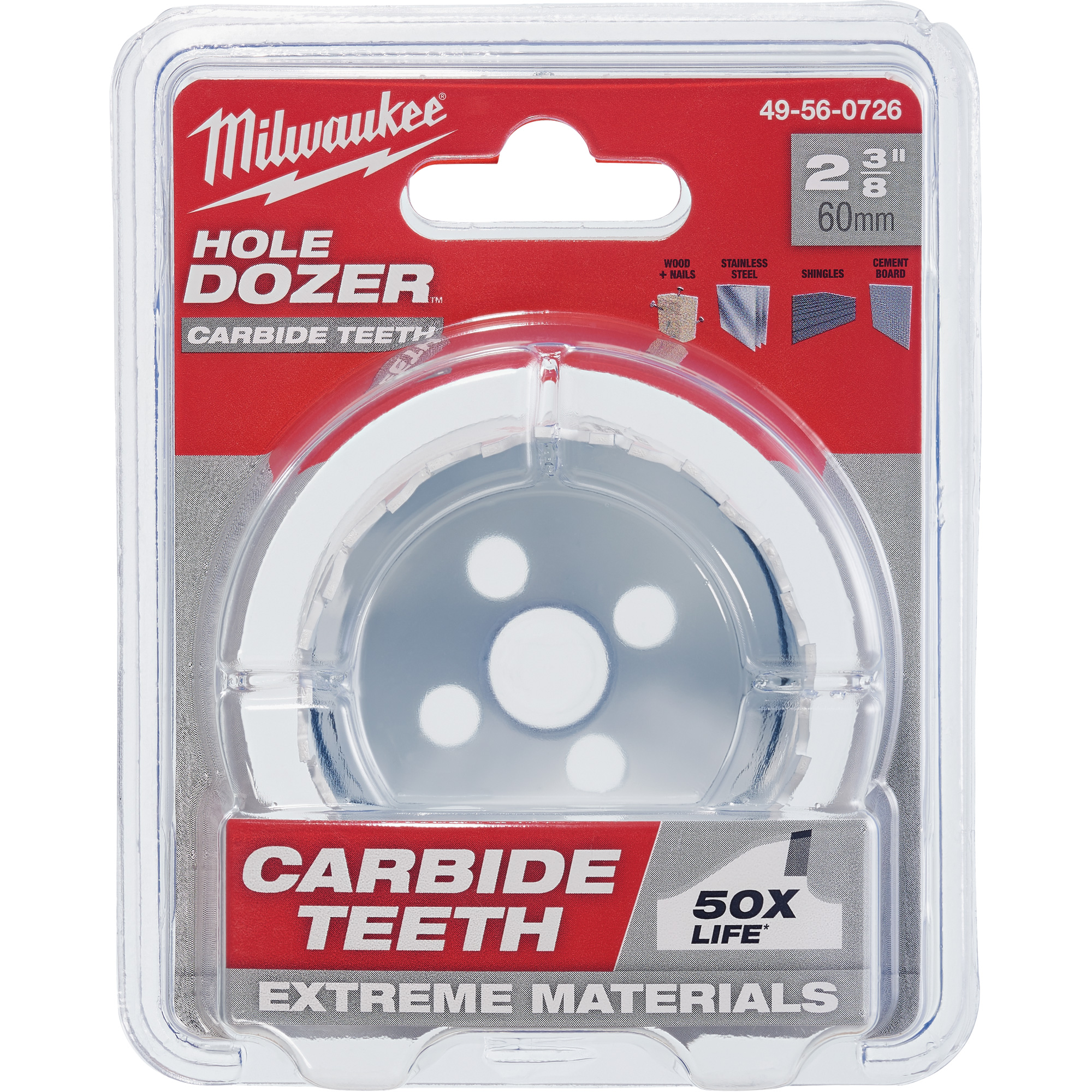 Scie cloche Hole DozerMC, 2-3/8", Profondeur de la coupe 1-5/8", Carbure