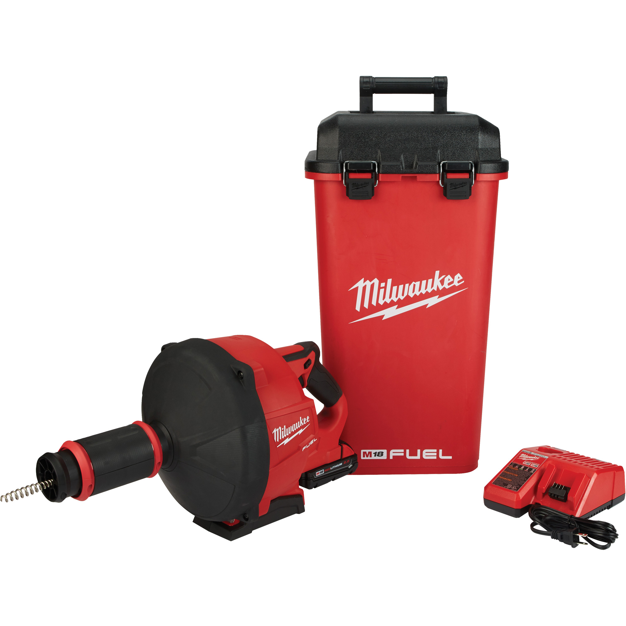 Serpentin de vidange M18 FuelMC avec Cable DriveMC et câble 5/16", Électrique, 1/4" x 50'/3/8" x 35'