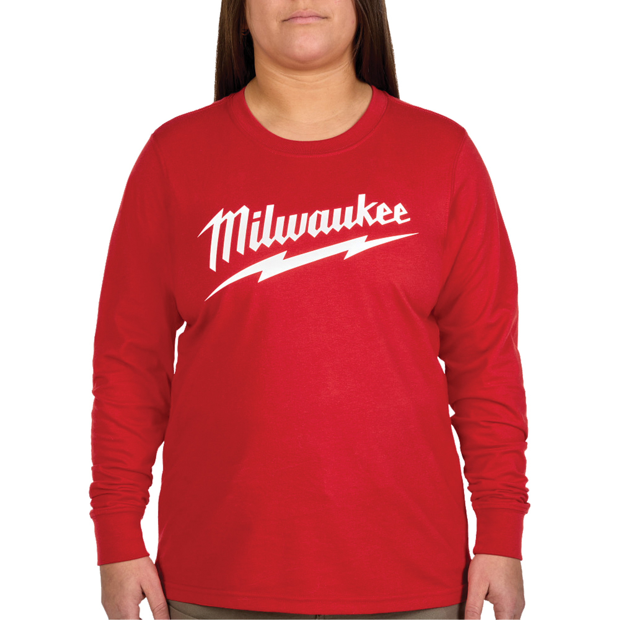 T-shirt à manches longues avec logo GRIDIRON, Femmes, 2T-Grand, Rouge