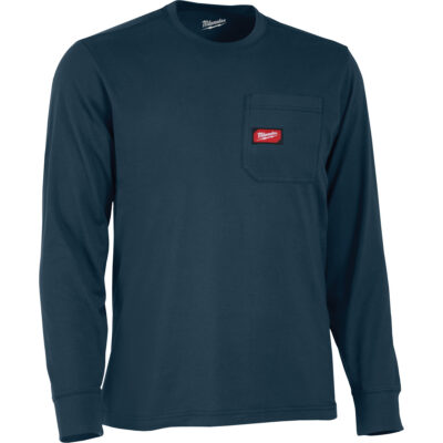 T-shirt à manches longues avec poches GridironMC, Hommes, 3T-Grand, Bleu