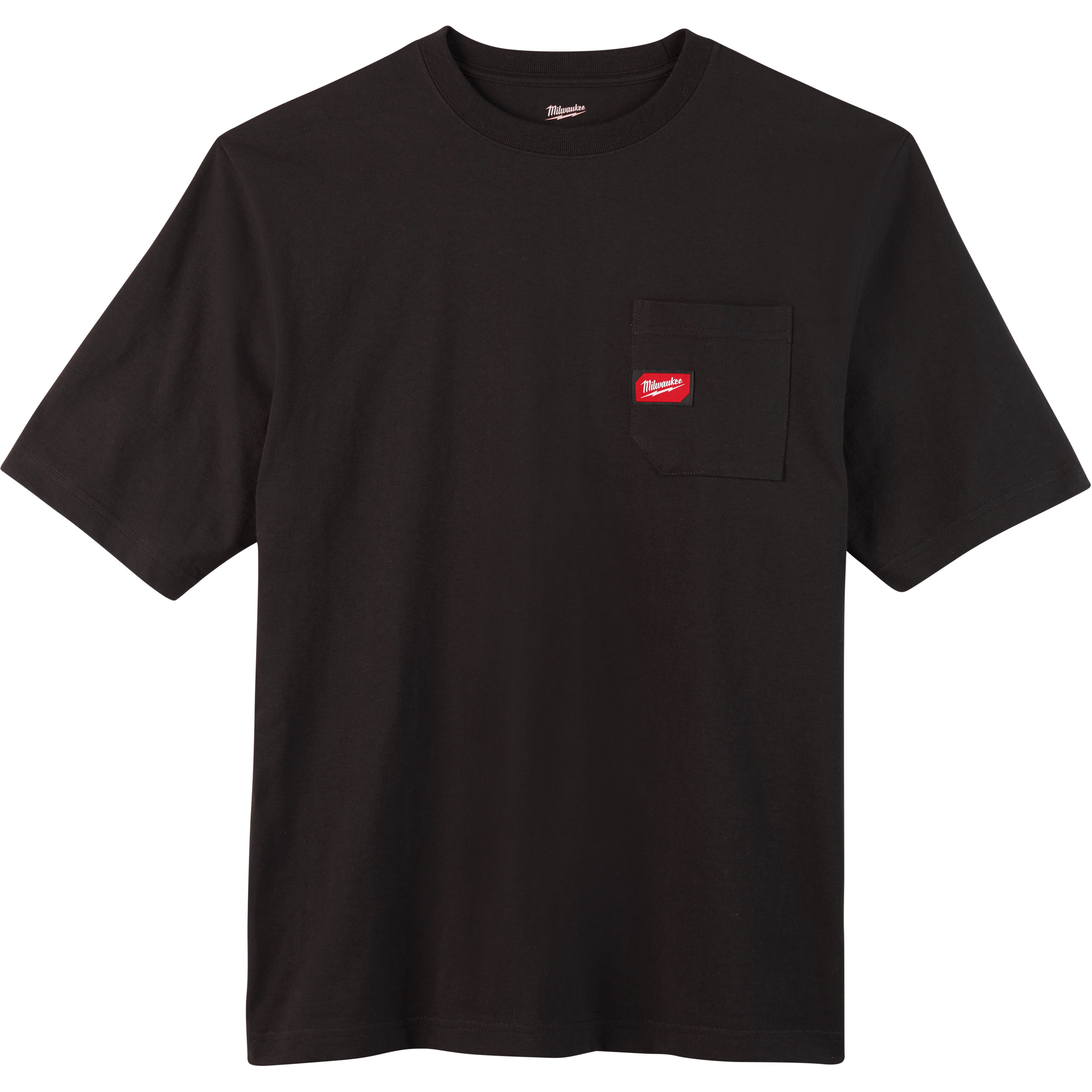 T-shirt robuste avec poche, Hommes, Petit, Noir