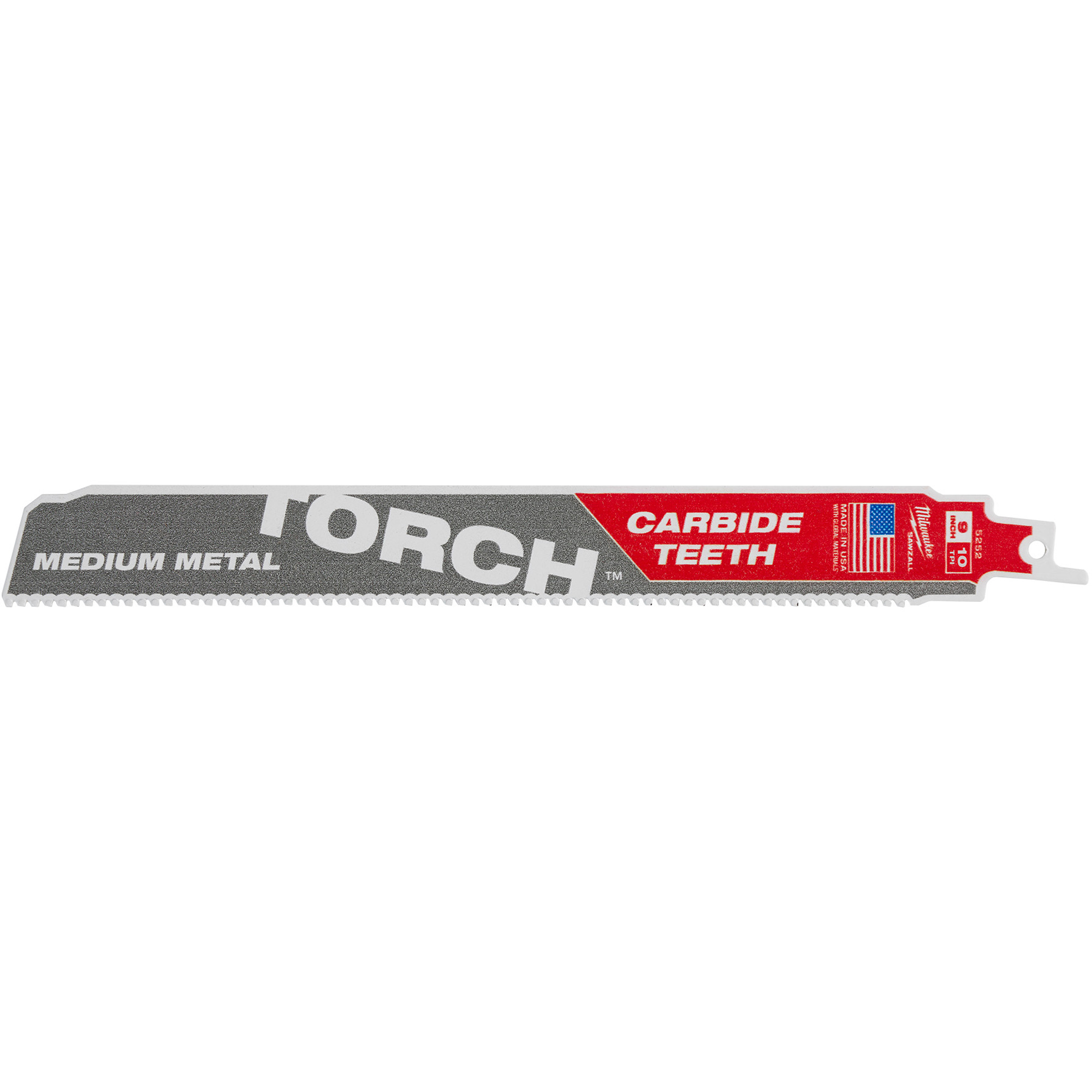 TORCHMC avec dents au carbure pour métal moyen, Carbure, 10 Dents par pouce, 9" lo x 1" la