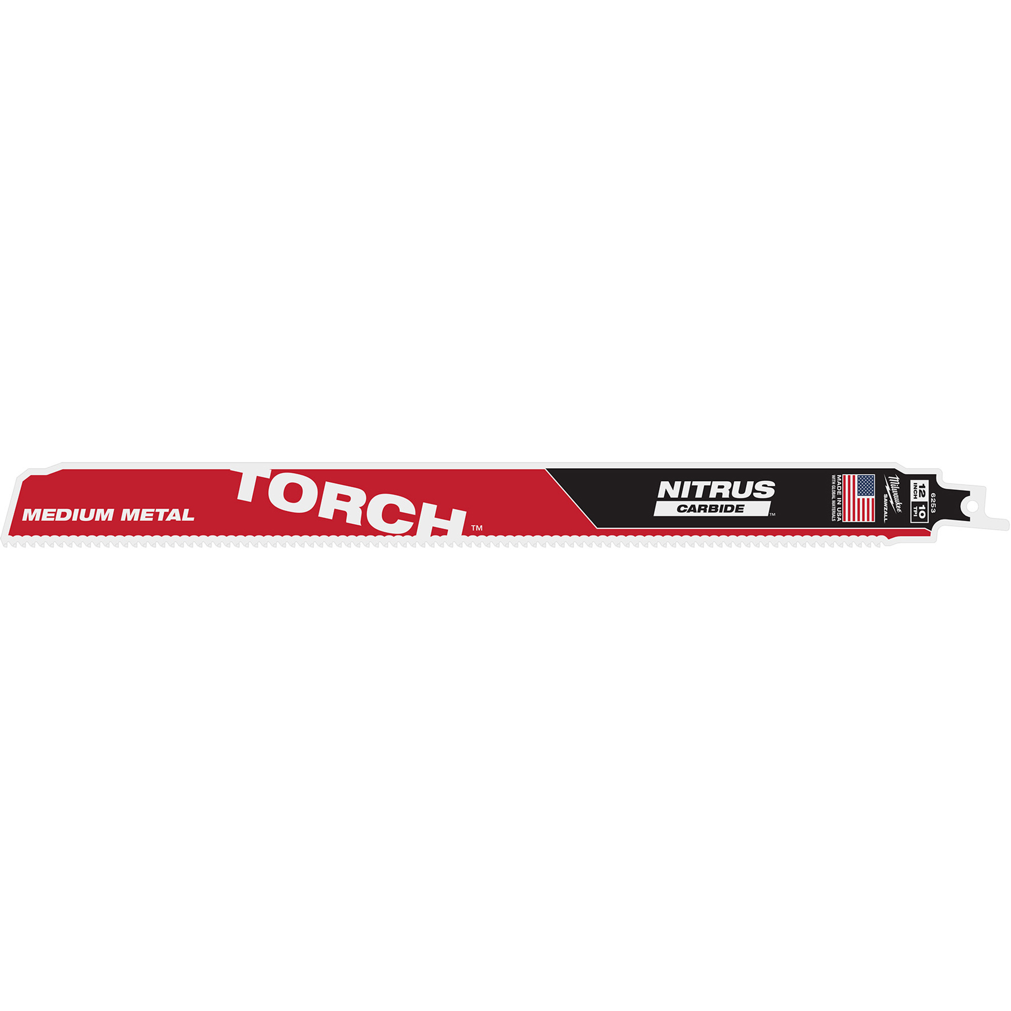 TORCHMC avec dents NITRUS CARBIDEMC pour métal moyen, Carbure, 10 Dents par pouce, 12" lo x 1" la