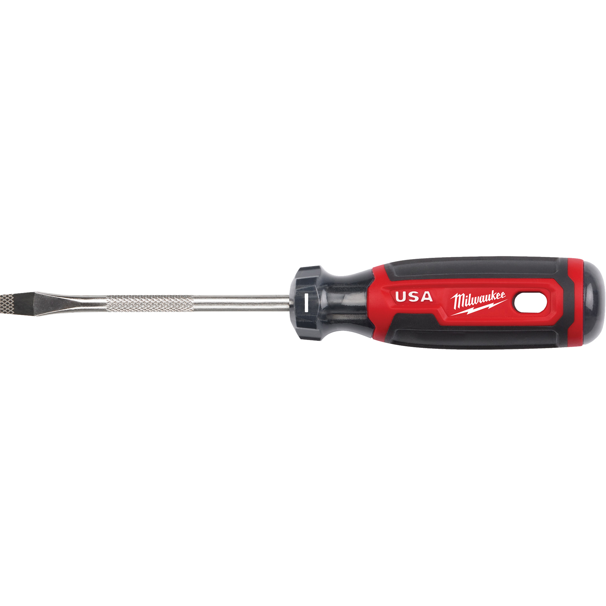 Tournevis à fente, Tige de 1/4", Ronde, 211 mm lo, Prise en Coussinée