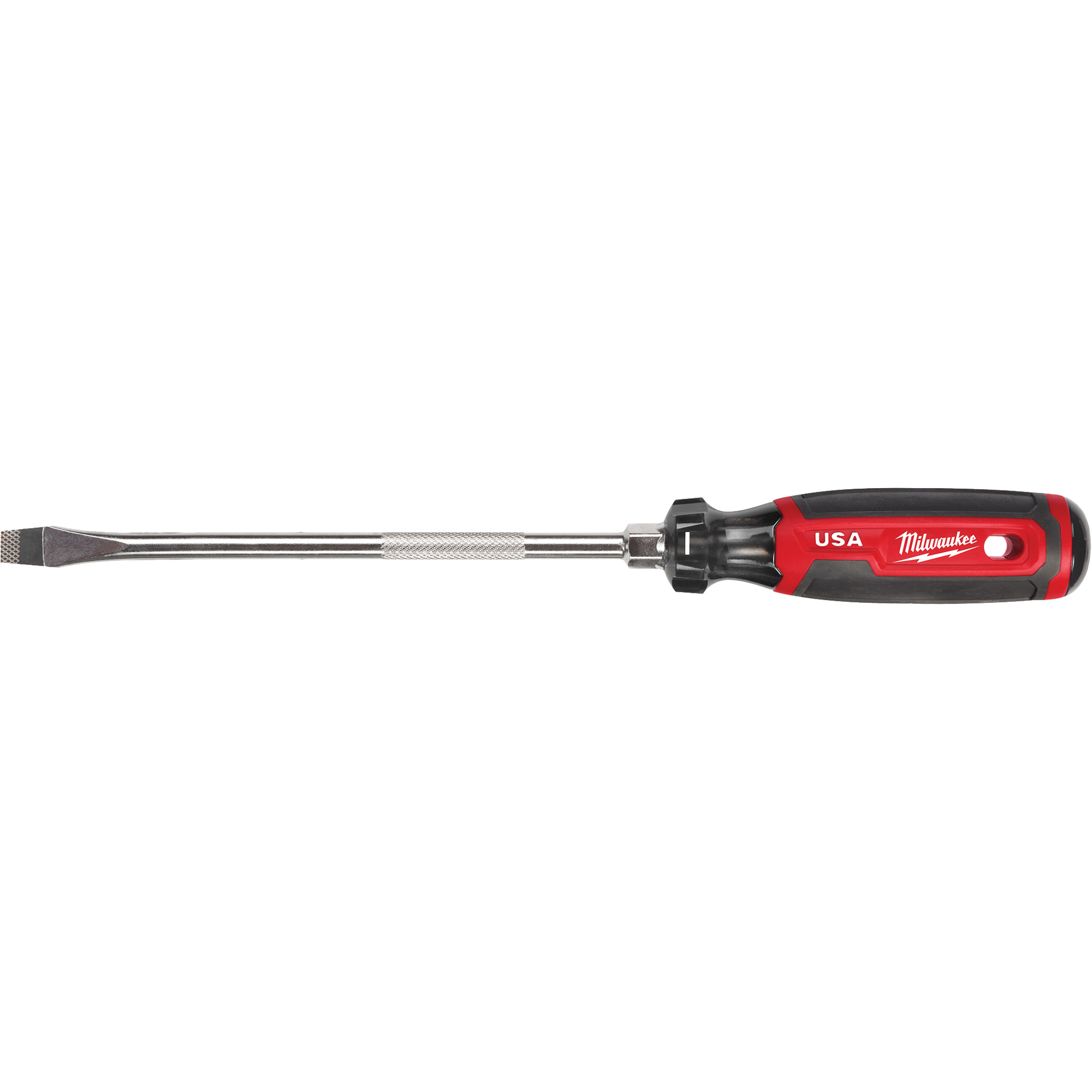 Tournevis à fente, Tige de 3/8", Ronde, 330 mm lo, Prise en Coussinée