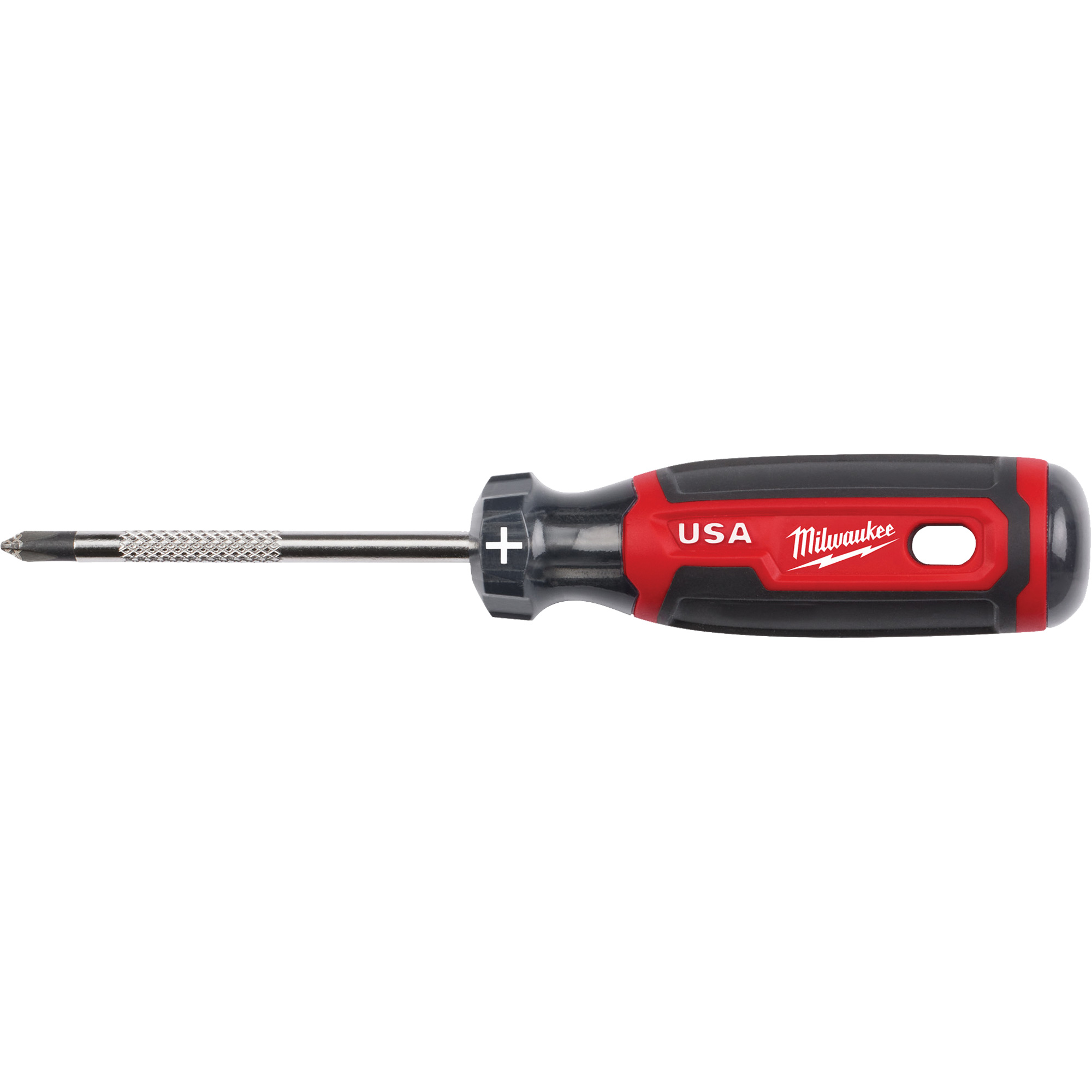 Tournevis Phillips, Tige de #1, Ronde, 170 mm lo, Prise en Coussinée