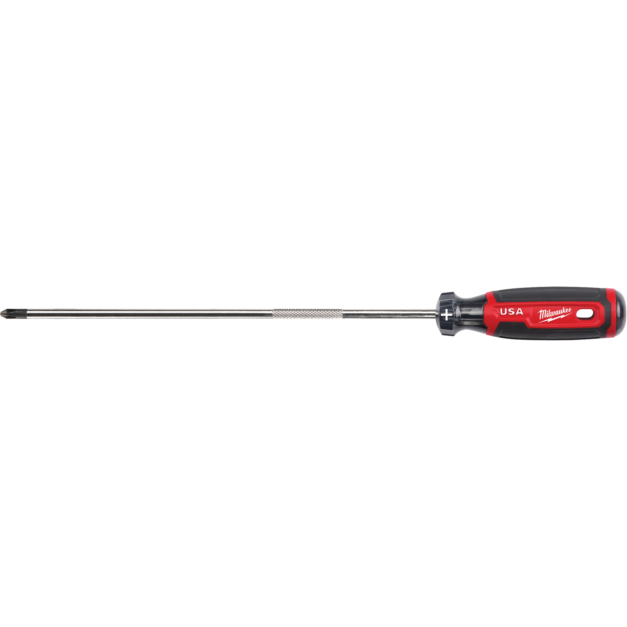 Tournevis Phillips, Tige de #2, Ronde, 363 mm lo, Prise en Coussinée