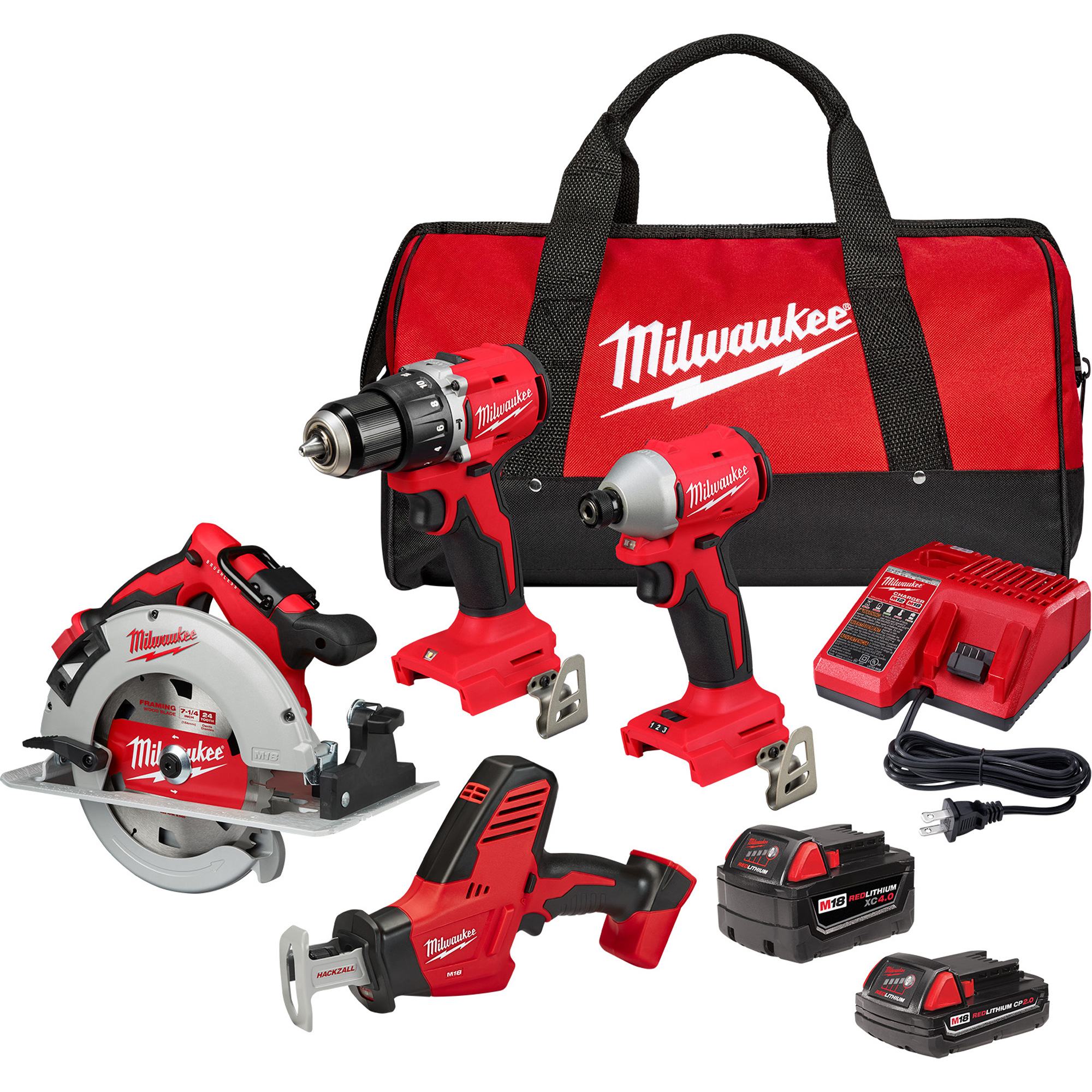 Trousse combinée 4 outils, Lithium-ion, 18 V