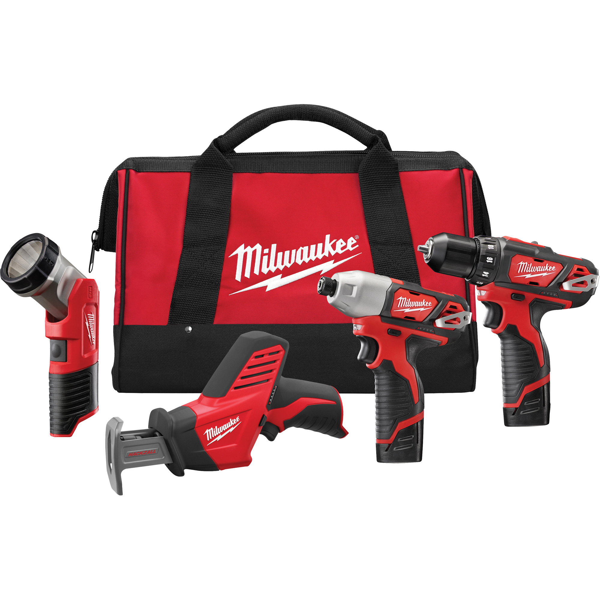 Trousse de 4 outils sans fil M12MC, Lithium-ion