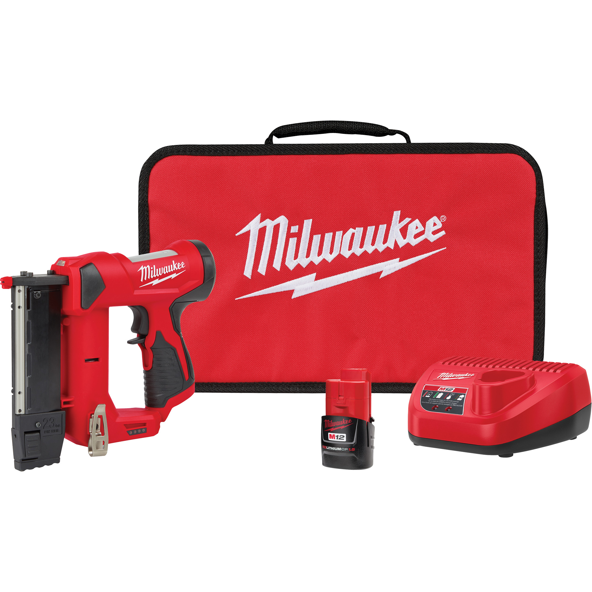 Trousse de cloueuse pour clous de calibre 23 M12MC, 12 V, Lithium-ion