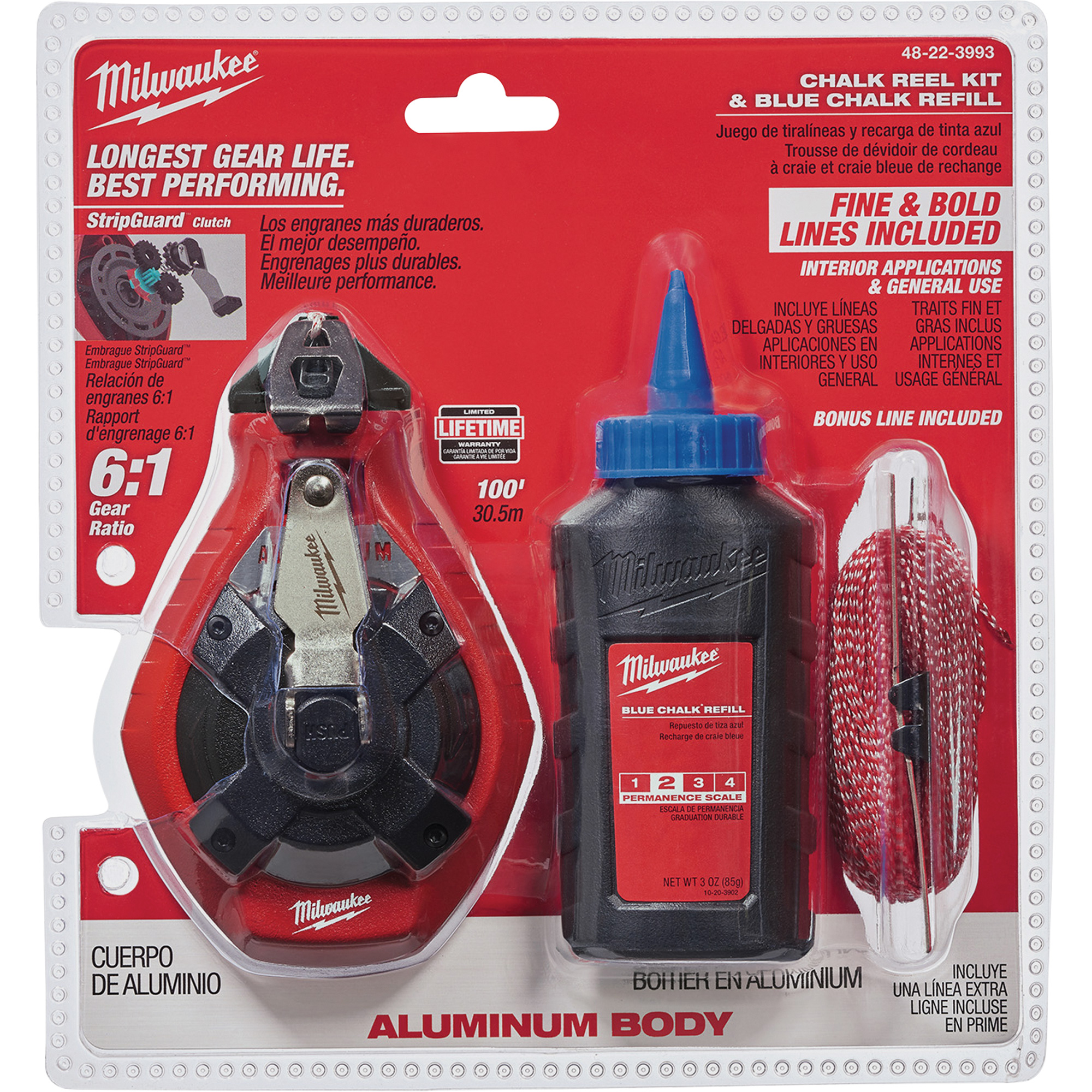 Trousse de cordeau à craie avec ligne en prime