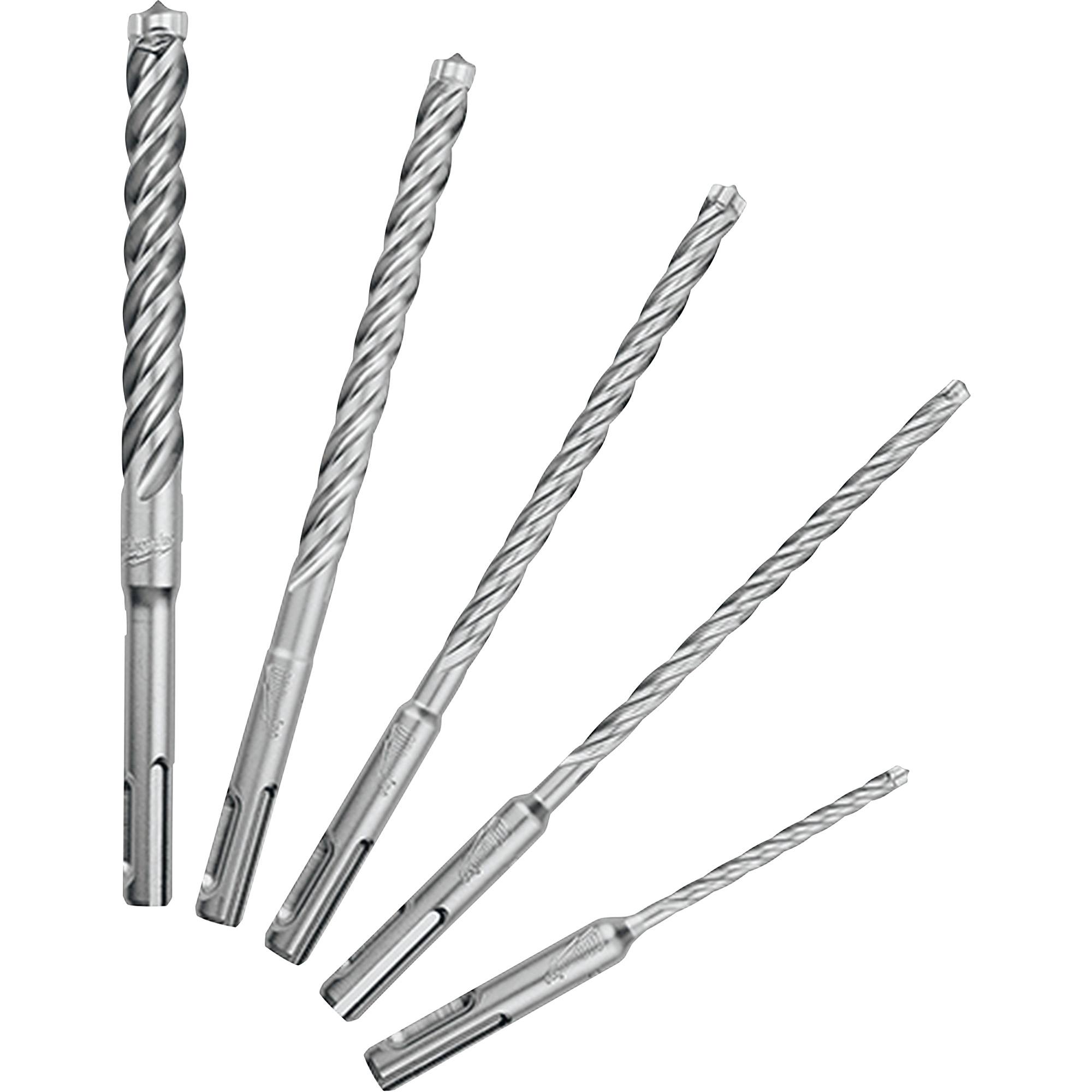 Trousse de forets à 4 cannelures pour perceuse à percussion MX4MC, 5 morceaux, Carbure