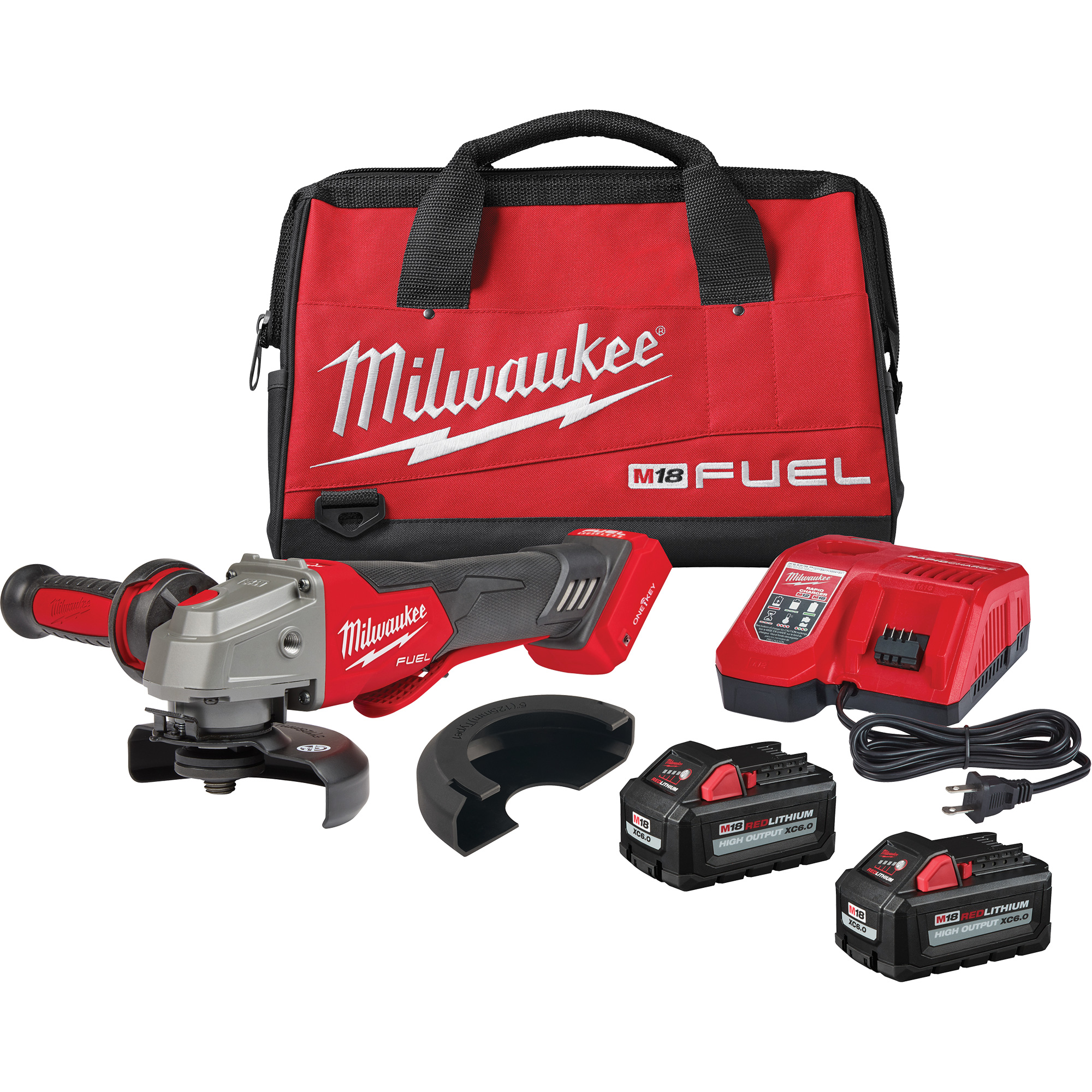 Trousse de meuleuse à frein sans blocage avec interrupteur à palette One-KeyMC M18 FuelMC, Roue de 4-1/2" ou 5", 18 V