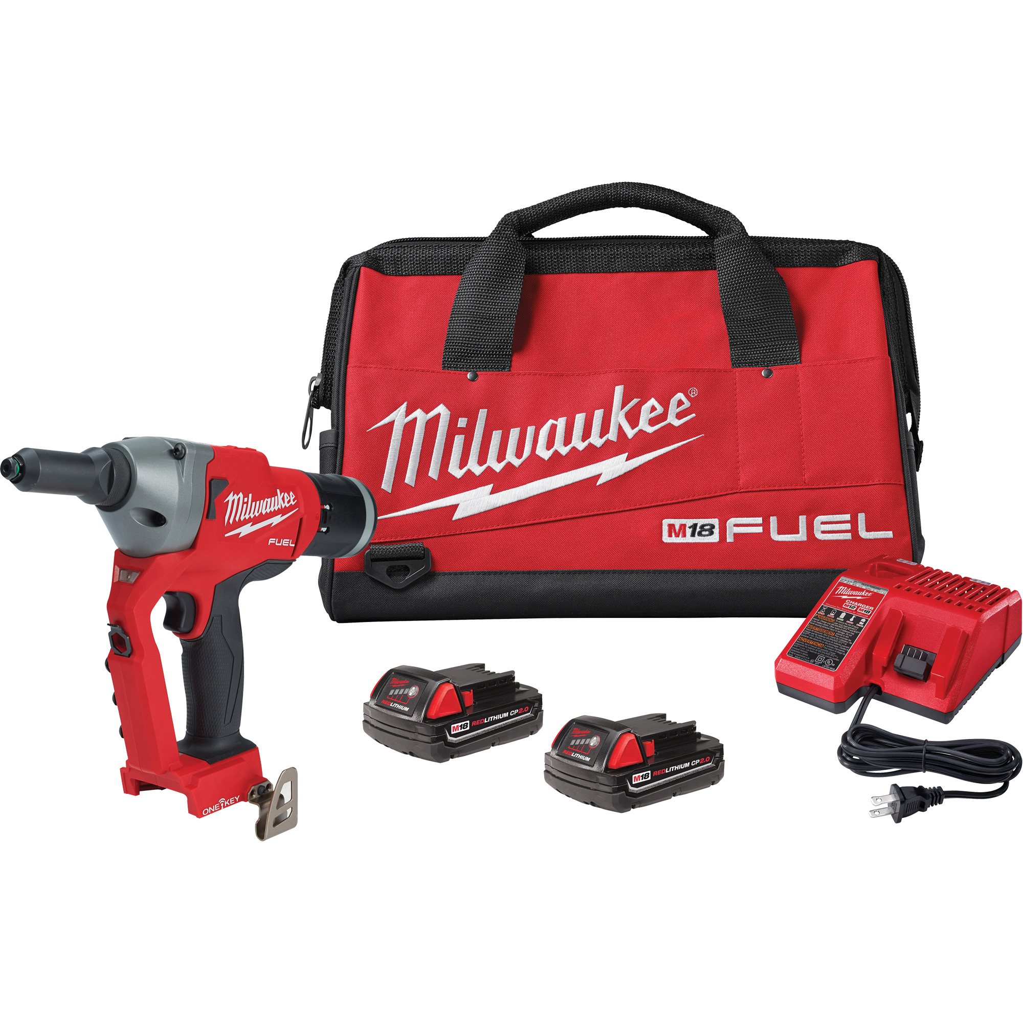 Trousse d’outil pour rivets aveugles 1/4" M18 FuelMC avec One-KeyMC