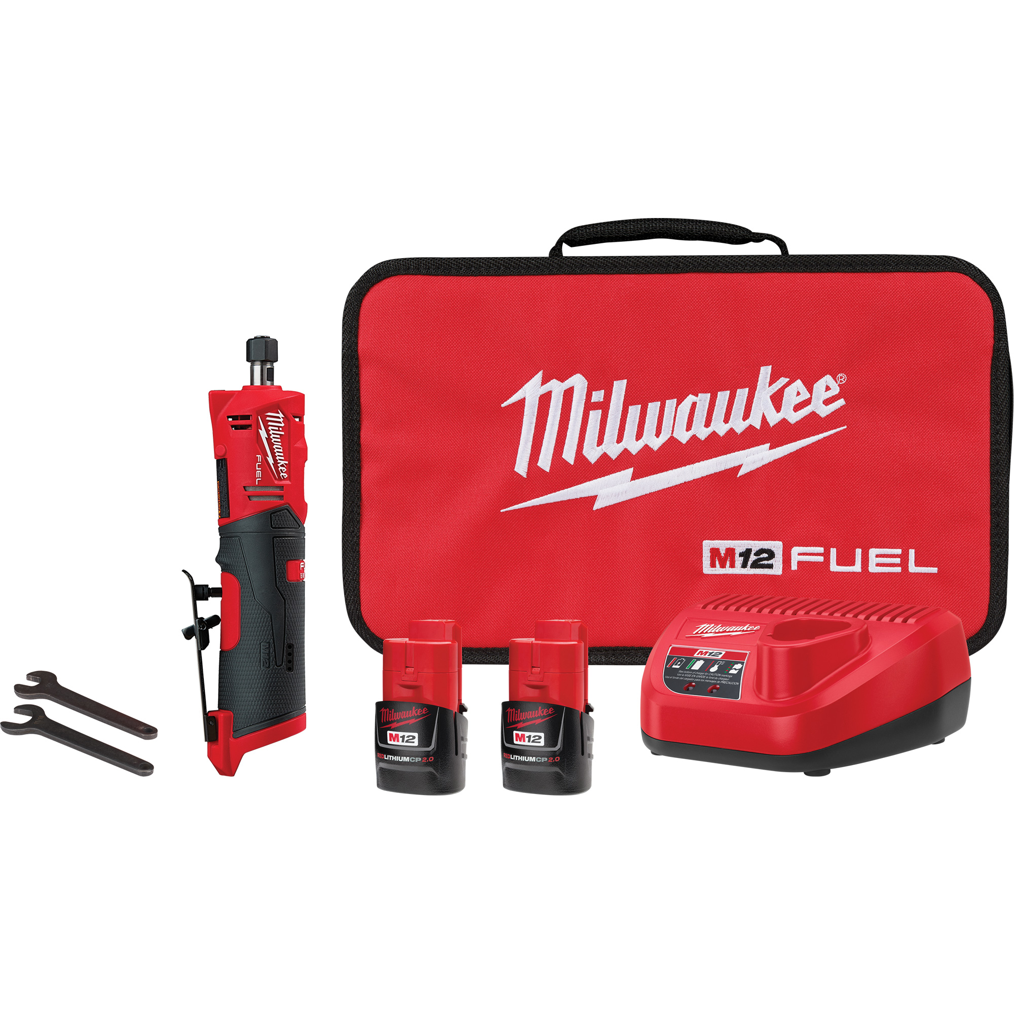 Trousse meuleuse droite M12 FuelMC, 1/4" collet, 12 V, Lithium-ion